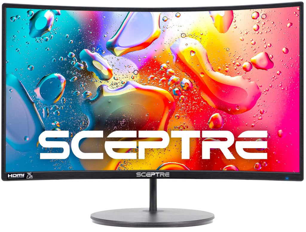 New! Sceptre Curved 24-inch Gaming Monitor 1ms 100Hz 1500R DisplayPort HDMI X2 Eye Care 100% sRGB Build-in Speakers, Machine Black 2026 (C248W-FW100T Series)