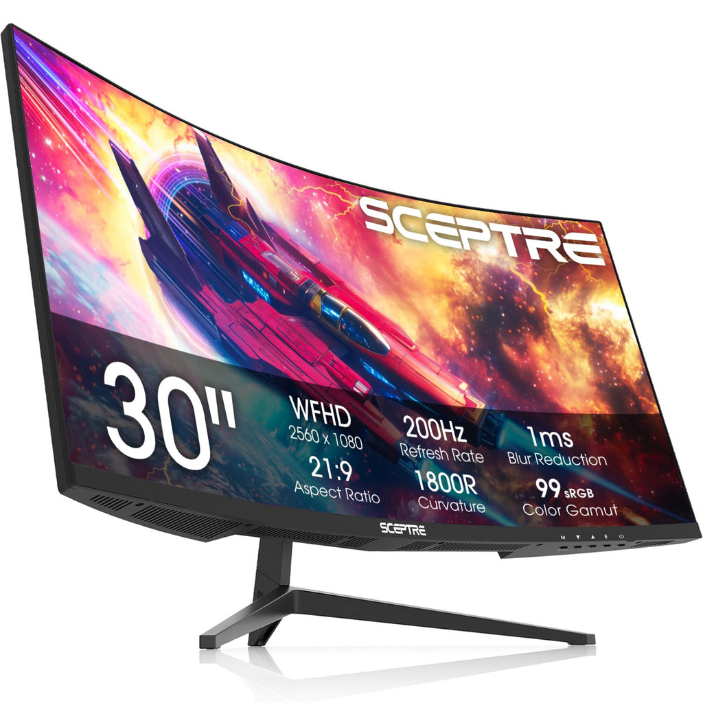 Sceptre 27-inch Prime Gaming Monitor 100Hz 1ms DisplayPort HDMI x2 100% sRGB AMD FreeSync Build-in Speakers, Eye Care Frameless Machine Black 2025 (E275W-FW100T Series)