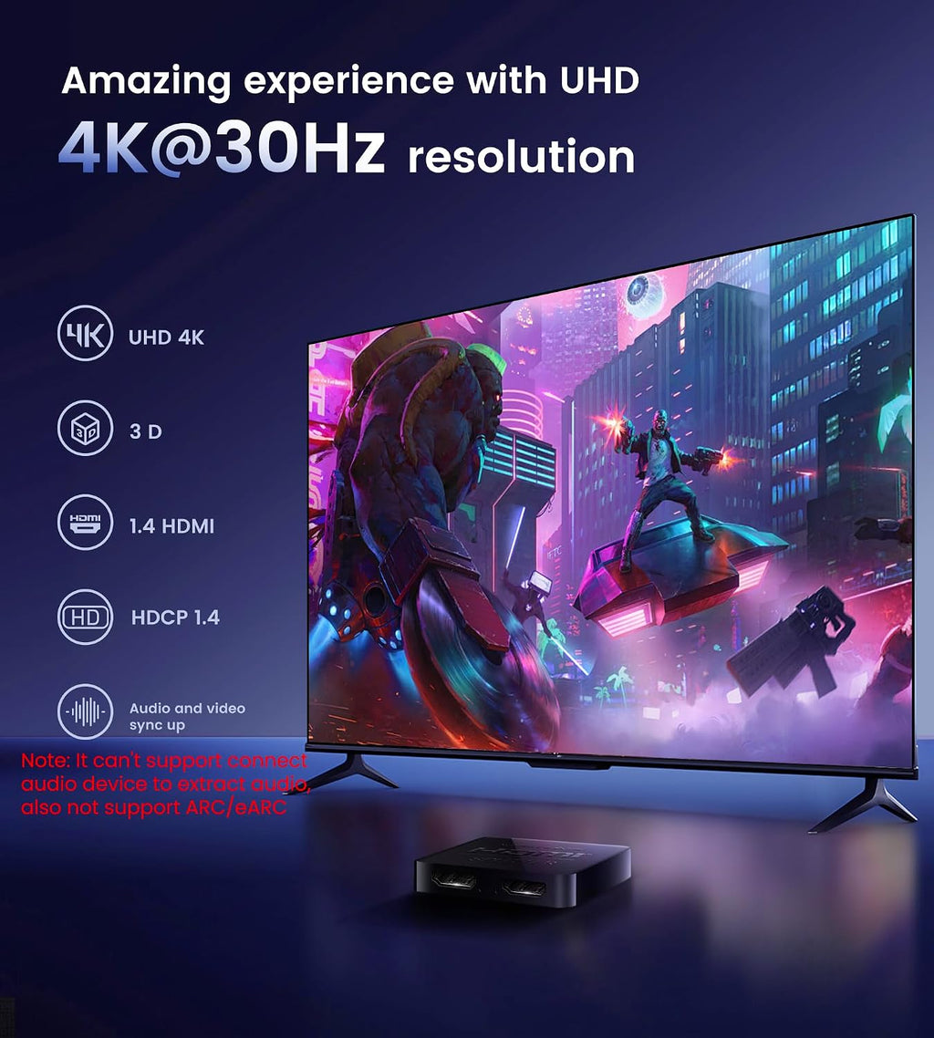 avedio links HDMI Splitter 1 in 2 Out [with 4 Ft Hdmi Cable], Mirror Only