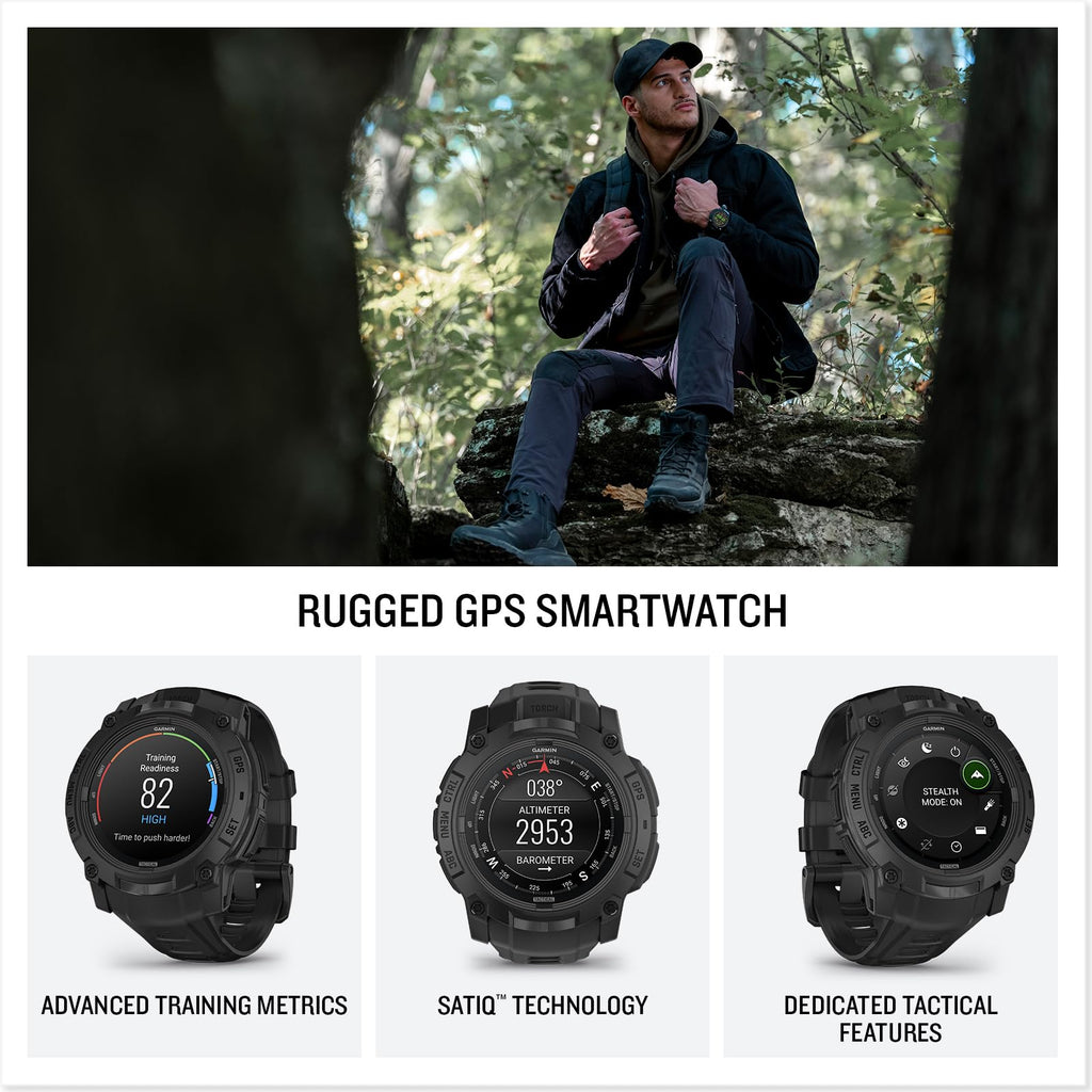 Garmin Instinct® 3 Tactical, Solar, 45mm, Black