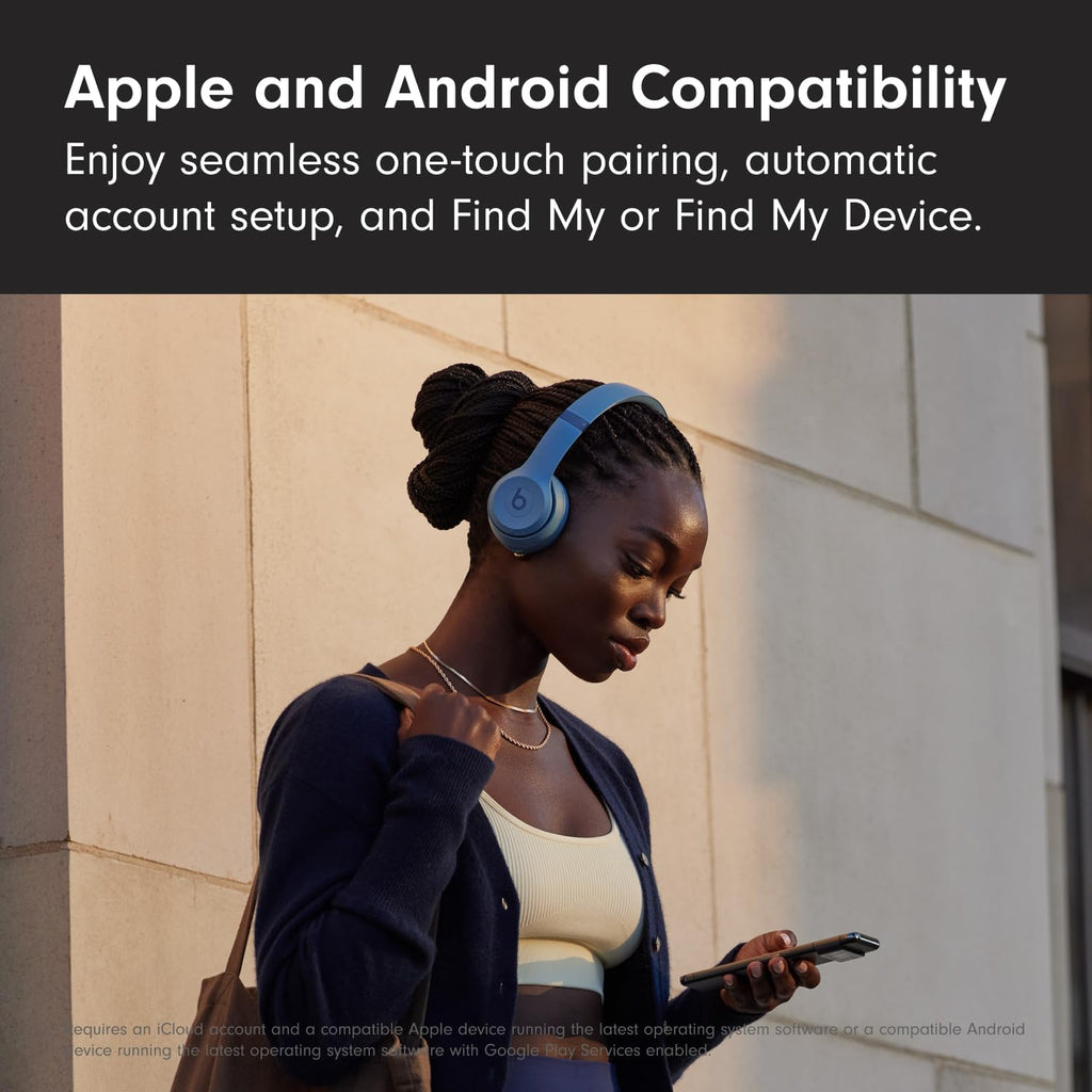 Beats Solo 4 - Wireless On-Ear Bluetooth Headphones, Up to 50-Hour Battery Life, Ultra-Lightweight Comfort, Powerful and Balanced Sound, Apple & Android Compatible - Matte Black
