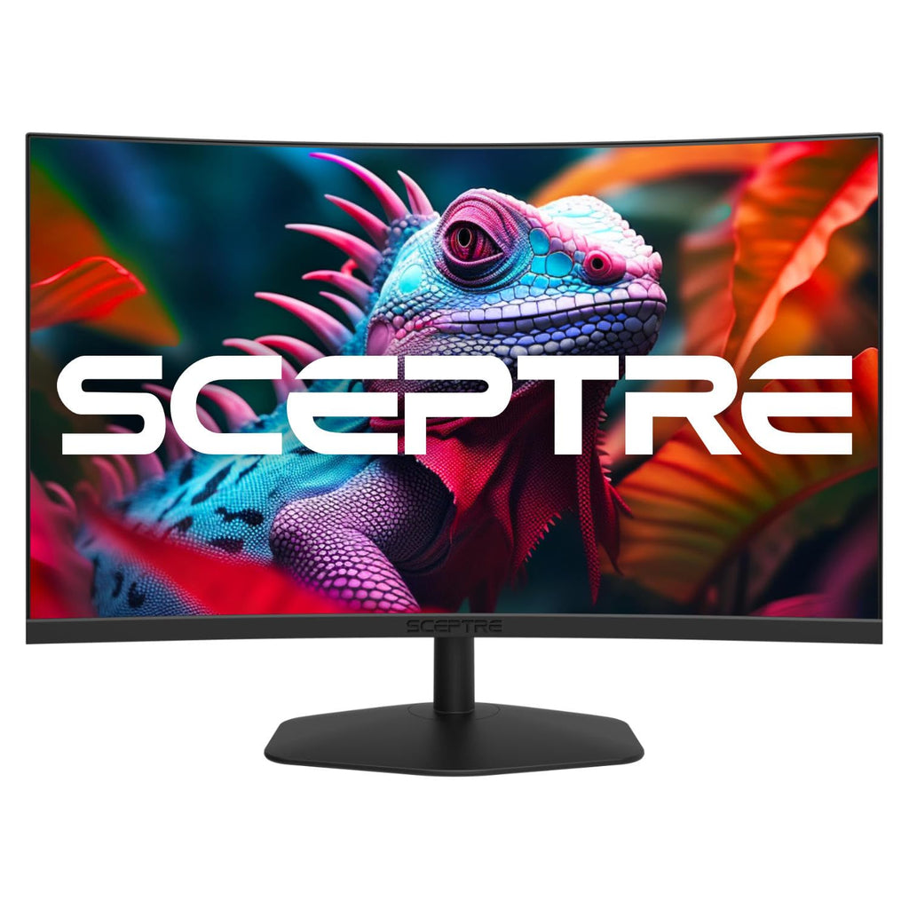 New! Sceptre Curved 24-inch Gaming Monitor 1ms 100Hz 1500R DisplayPort HDMI X2 Eye Care 100% sRGB Build-in Speakers, Machine Black 2026 (C248W-FW100T Series)