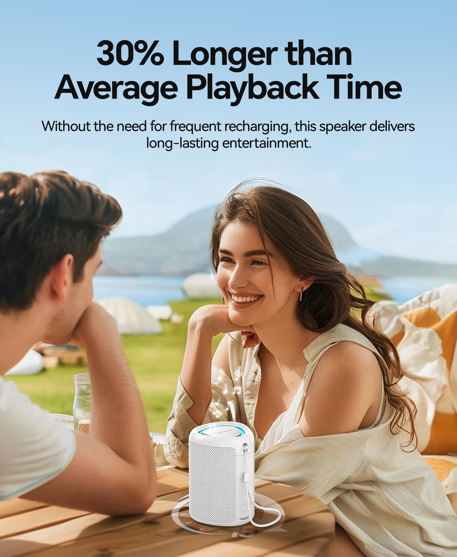 Portable Bluetooth Speaker Beach Essentials: IPX5 Waterproof for Outdoor