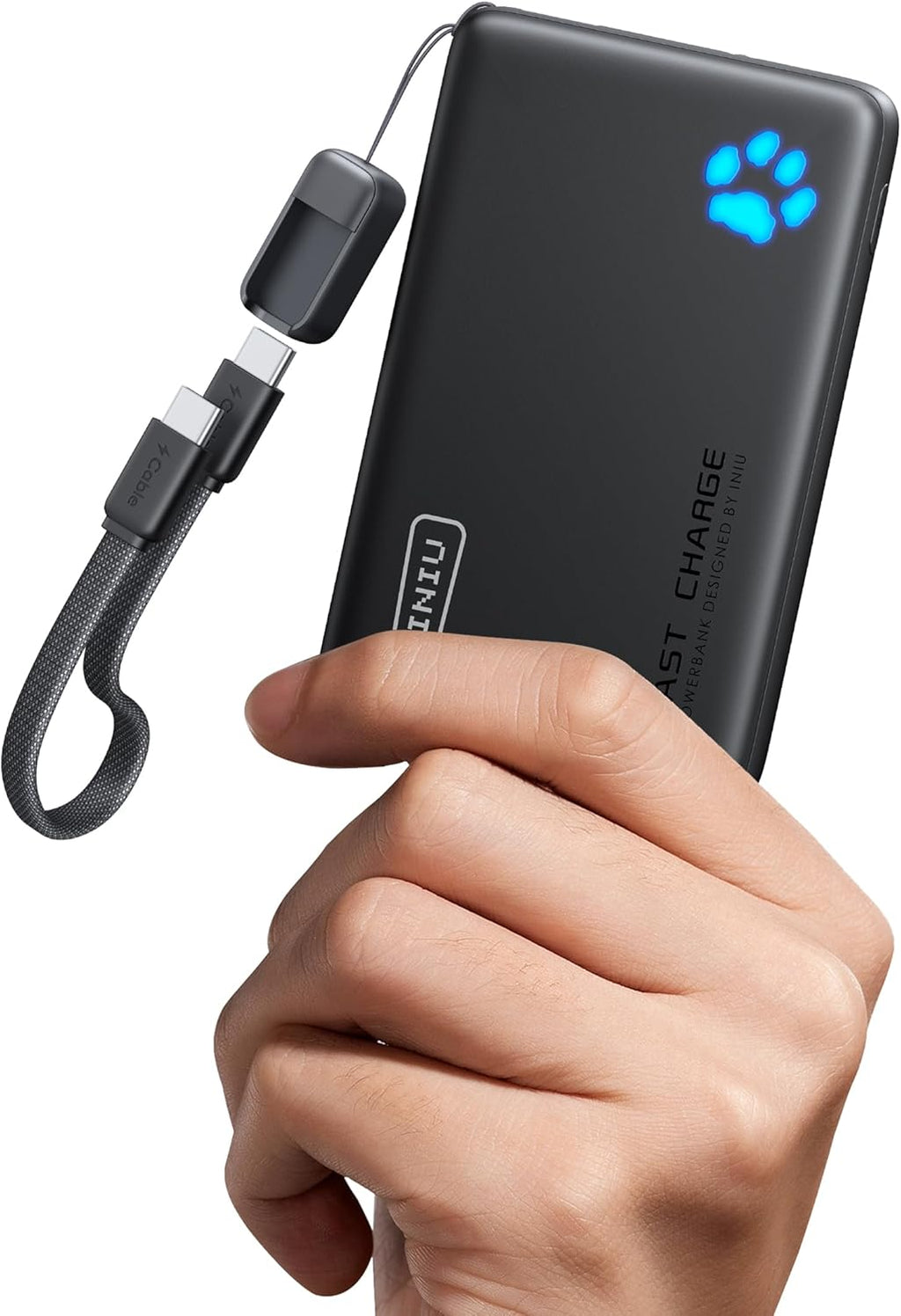 INIU 10000mAh 45W Fast Charging Portable Charger, Smaller Travel Power Bank