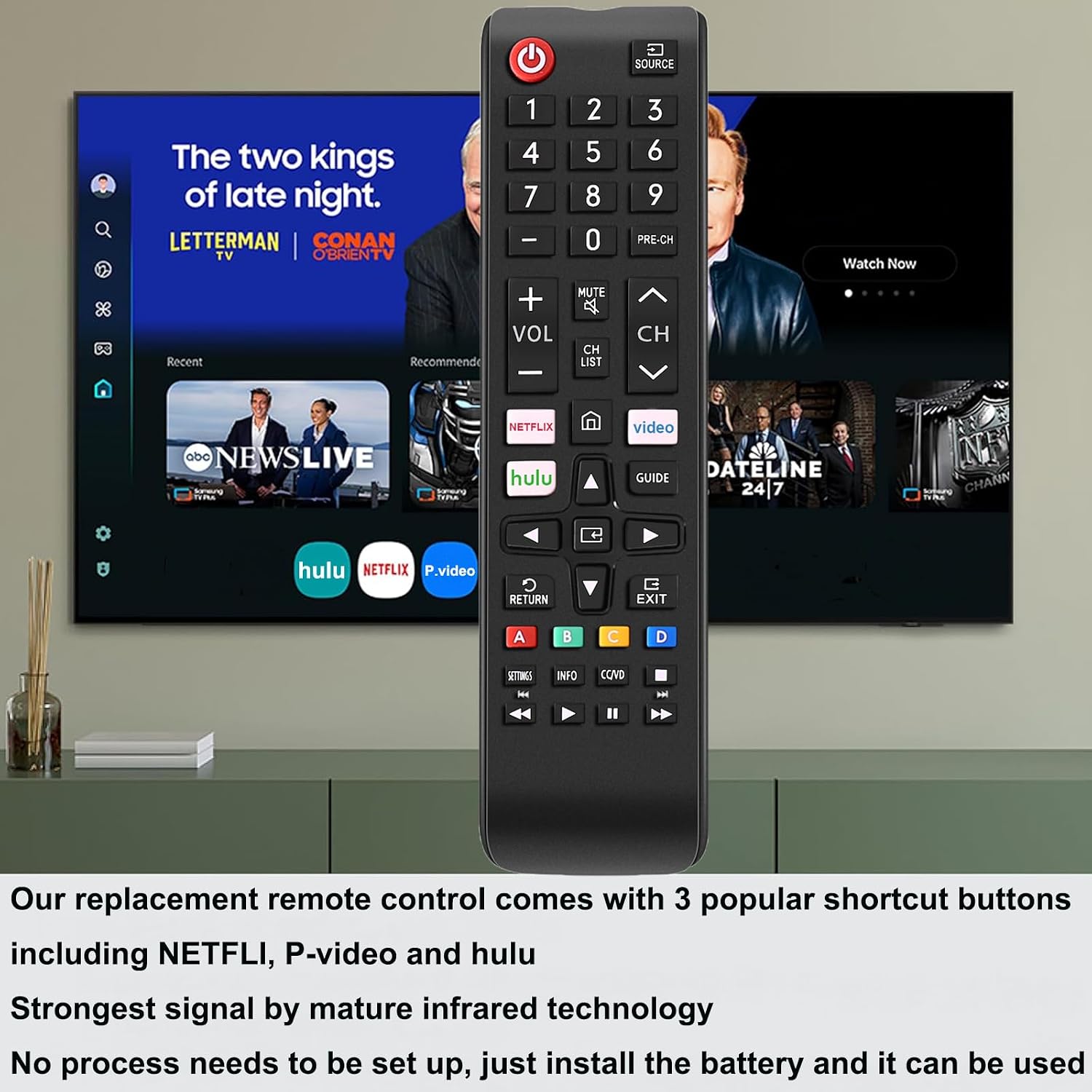 EONCHARM Universal Remote Control for All Samsung TV Compatible with All Samsung LCD LED HDTV 3D Smart TVs Models