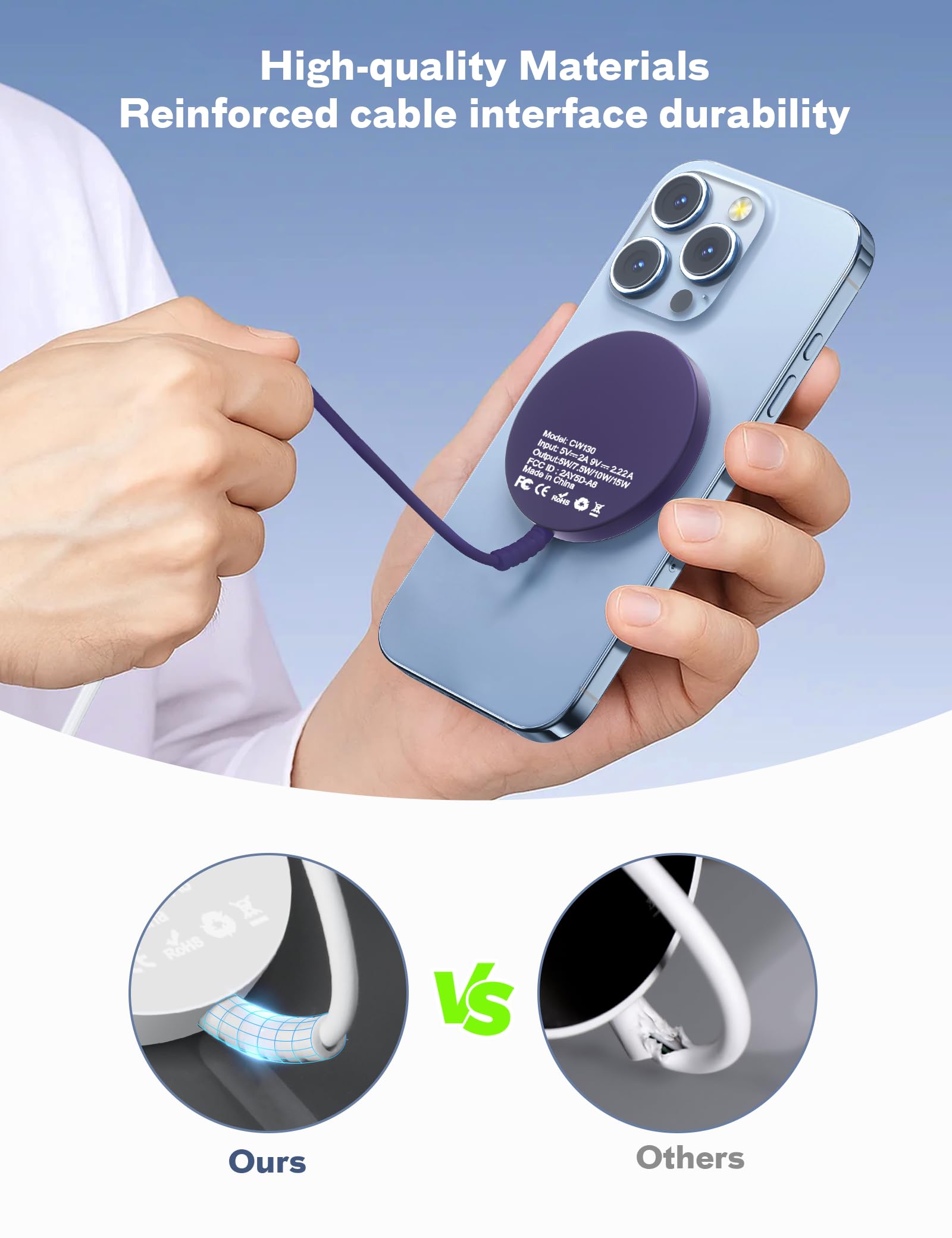 Magsafe Charger Magnetic Wireless Charge iPhone: Strong Magnet Charging Pad