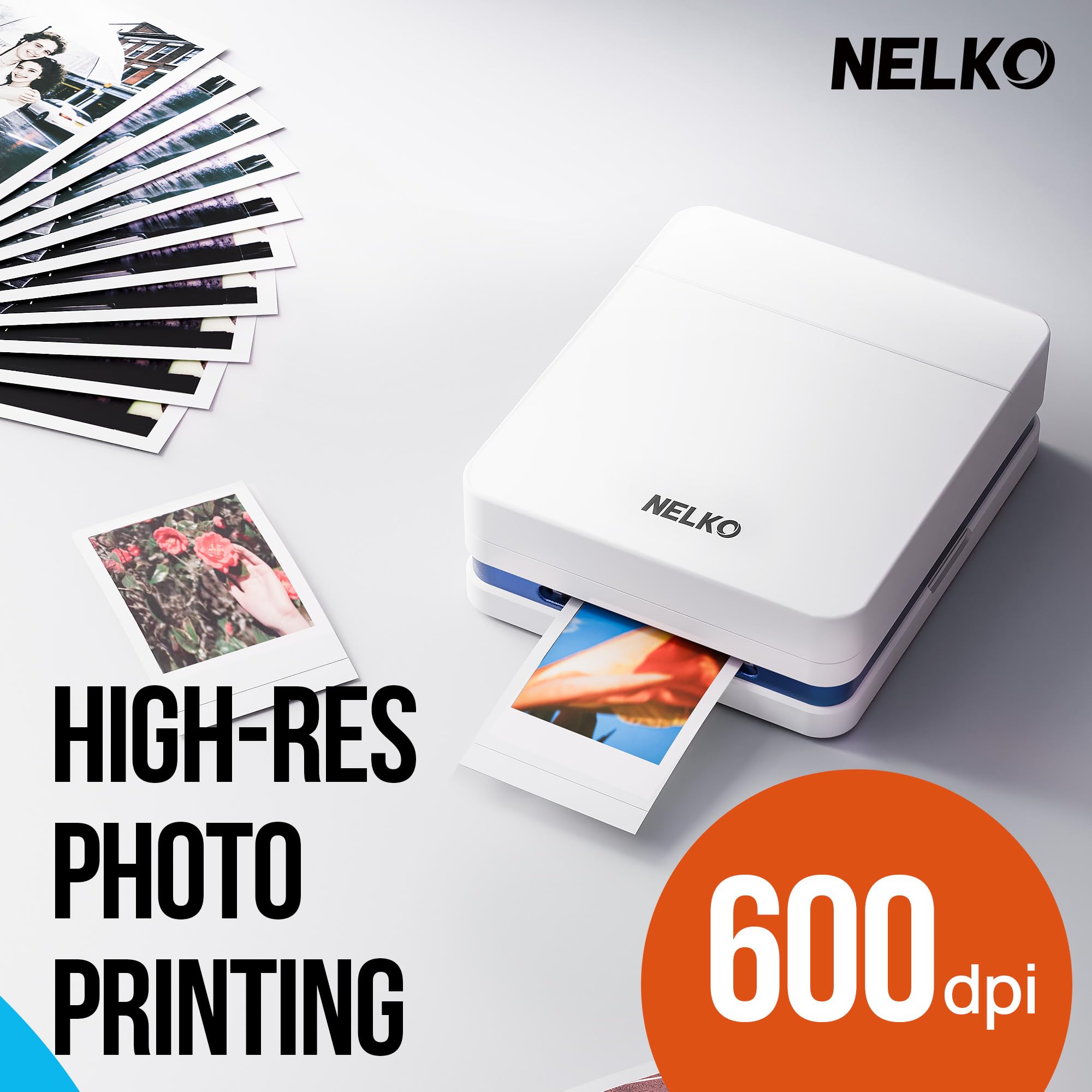 Nelko PP01 Photo Printer, 2x3 Portable Photo Printer, Mini Printer, Beige