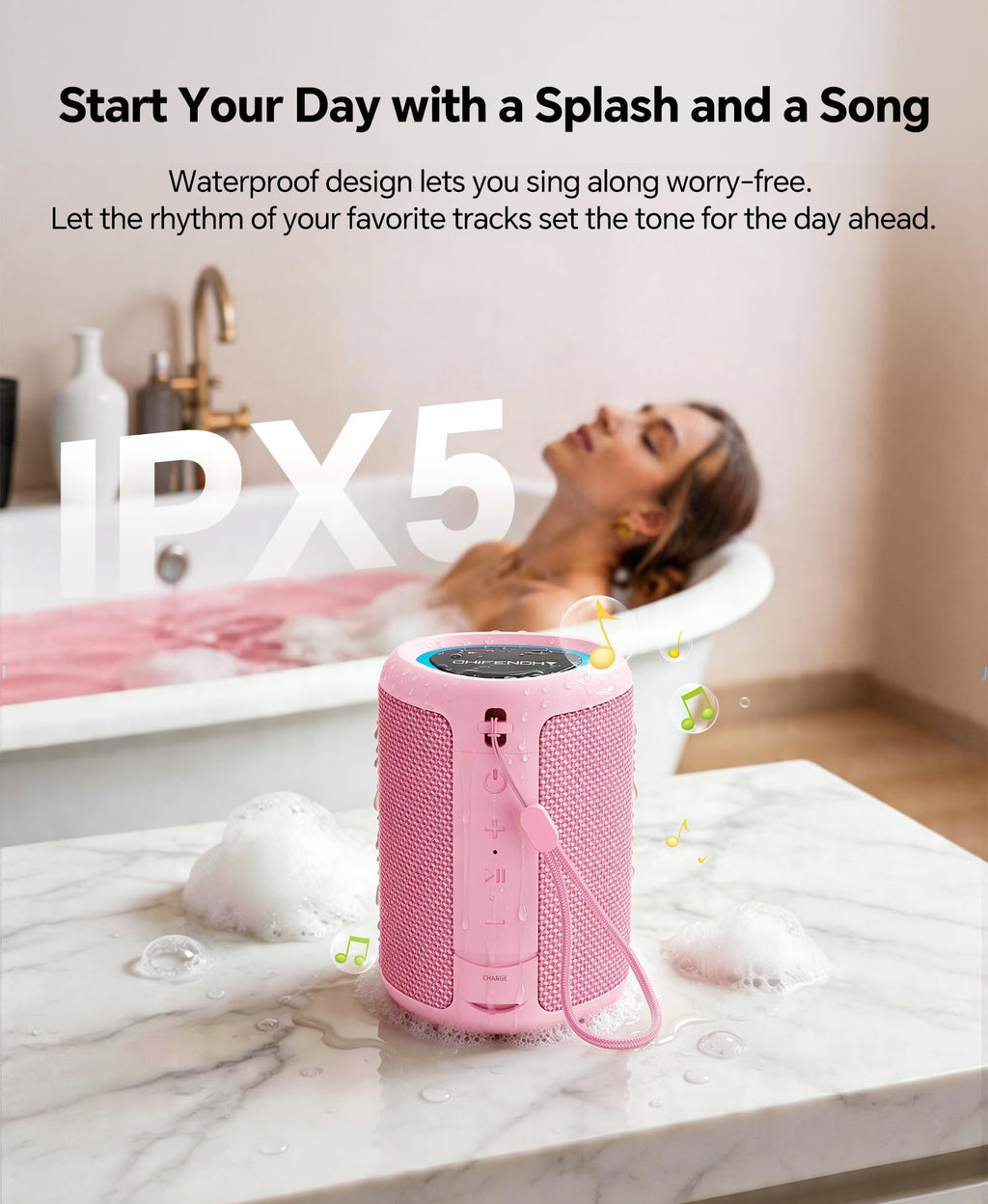 Portable Bluetooth Speaker Beach Essentials: IPX5 Waterproof for Outdoor
