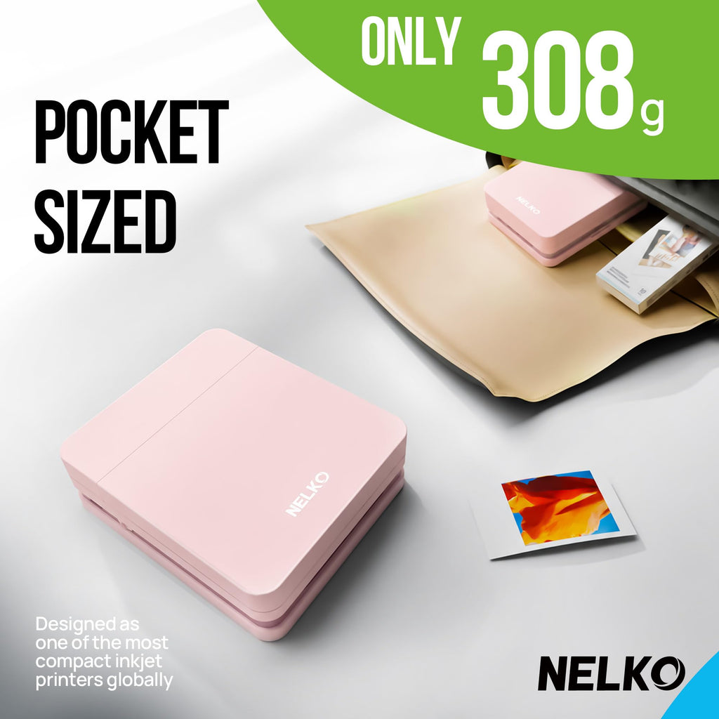 Nelko PP01 Photo Printer, 2x3 Portable Photo Printer, Mini Printer, Beige