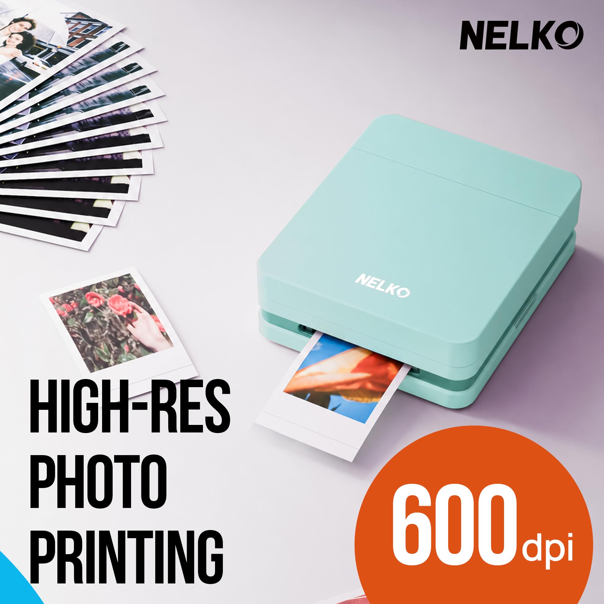 Nelko PP01 Photo Printer, 2x3 Portable Photo Printer, Mini Printer, Beige