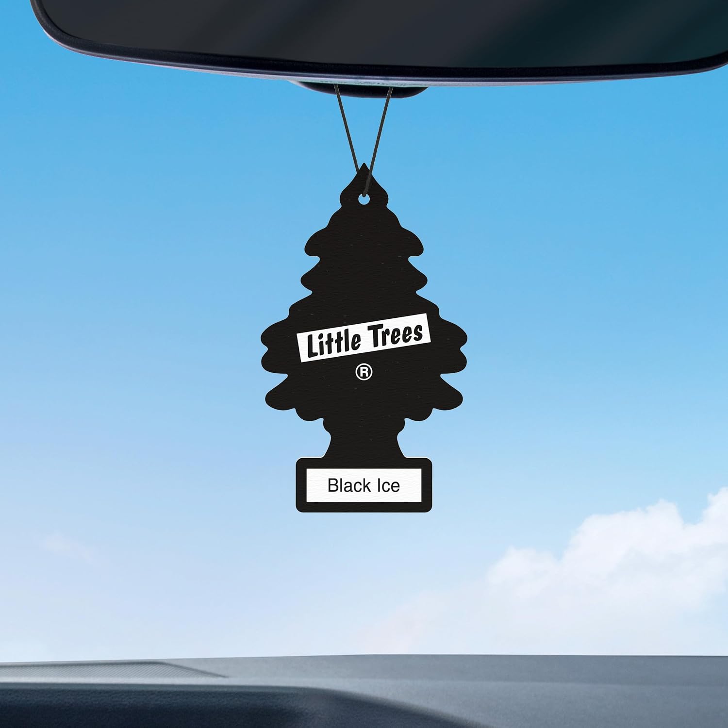 LITTLE TREES Car Air Freshener | Hanging Tree Provides Long Lasting Scent for Auto and Home | Black Ice, 24 Air Fresheners