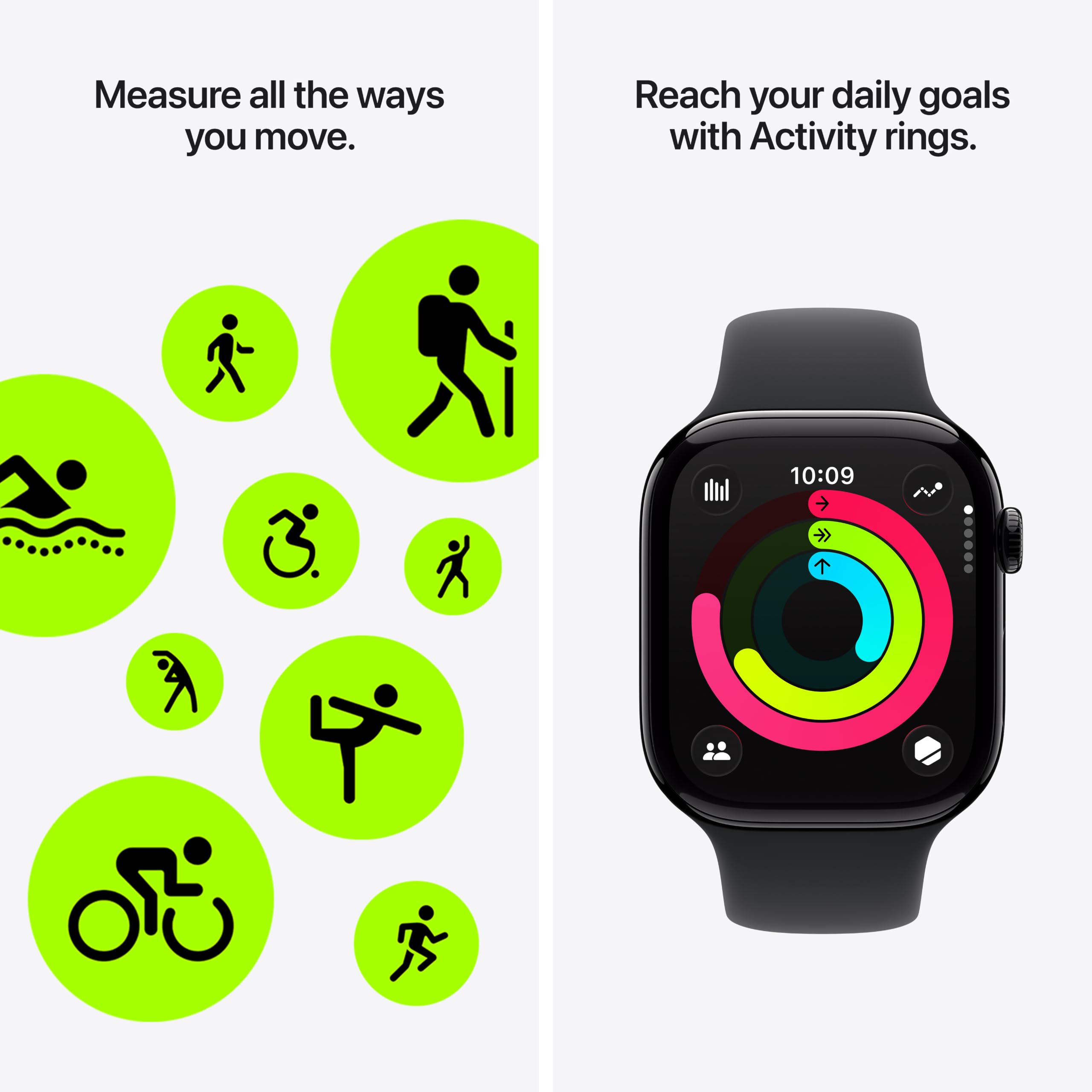 Apple Watch Series 11 [GPS 46mm] Smartwatch with Jet Black Aluminum Case with Black Sport Band - M/L. Sleep Score, Fitness Tracker, Health Monitoring, Always-On Display, Water Resistant