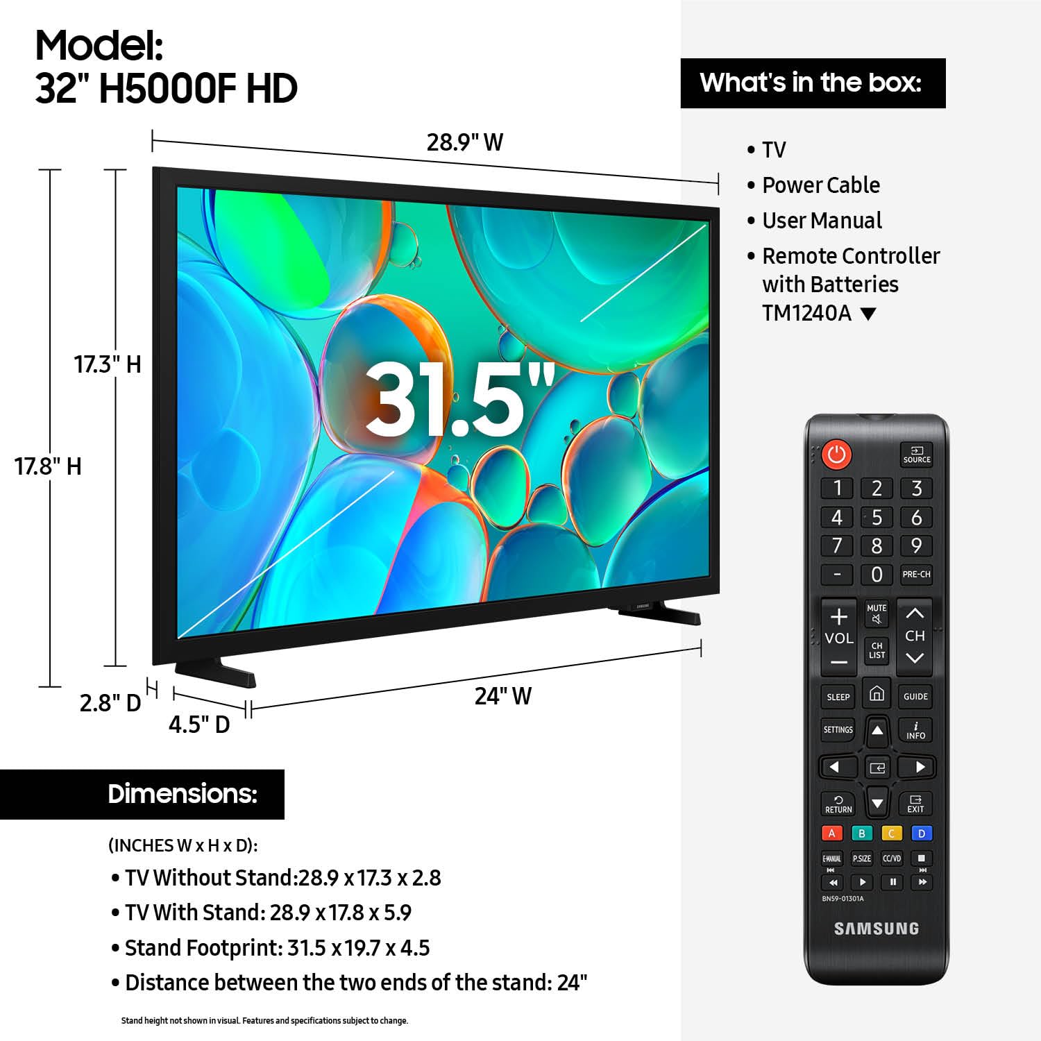 SAMSUNG 40-Inch Class Full HD F6000 Smart TV (2025 Model) HDR, Object Tracking Sound Lite, Knox Security, One UI Tizen, Smart TV