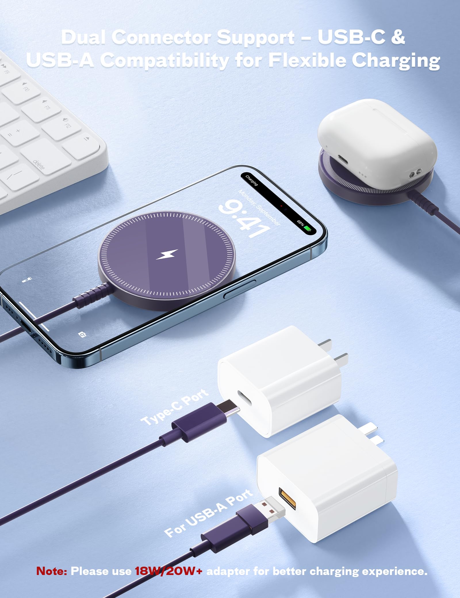 Magsafe Charger Magnetic Wireless Charge iPhone: Strong Magnet Charging Pad