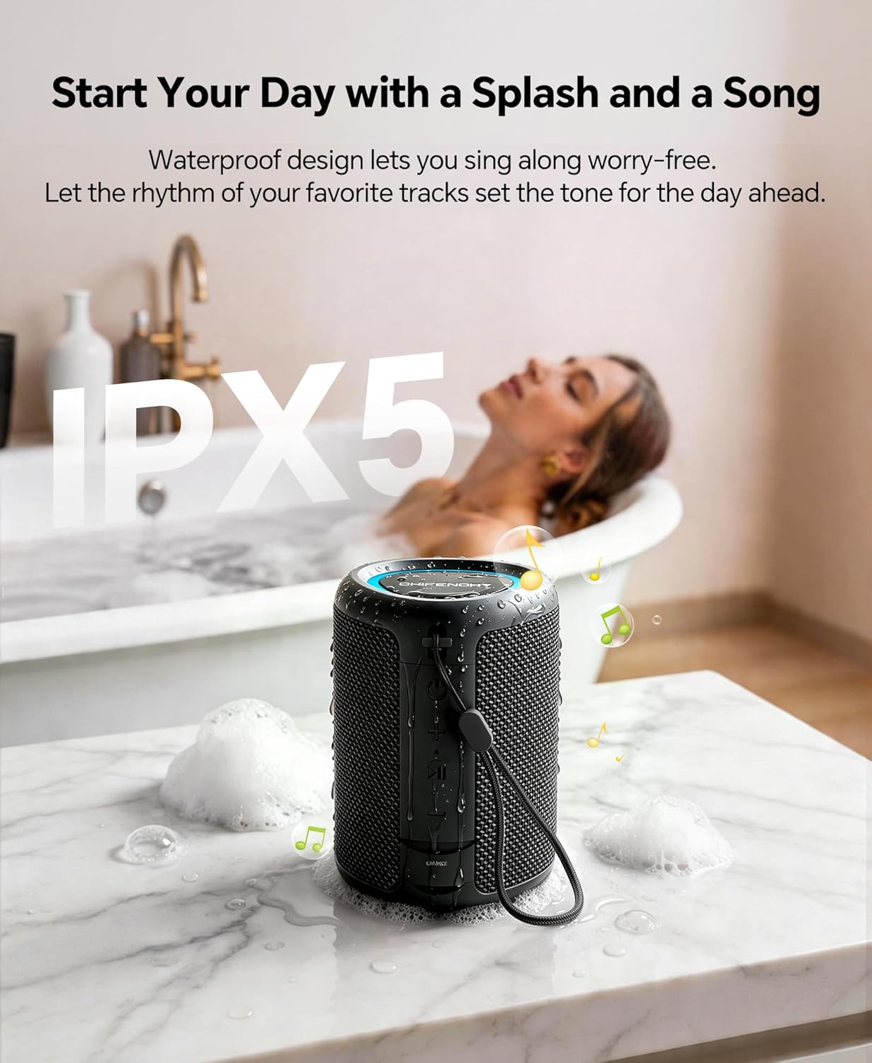 Portable Bluetooth Speaker Beach Essentials: IPX5 Waterproof for Outdoor