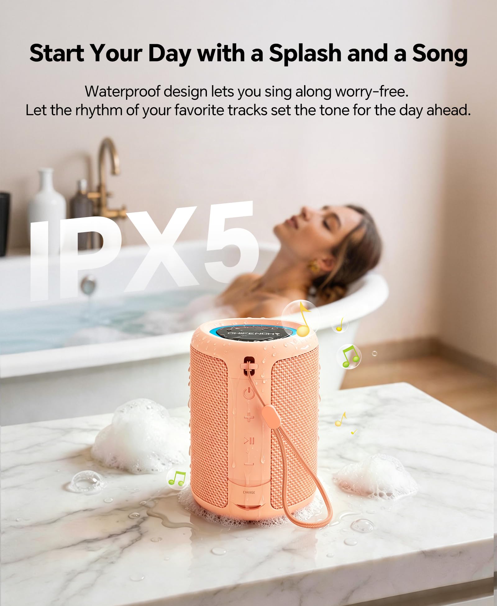 Portable Bluetooth Speaker Beach Essentials: IPX5 Waterproof for Outdoor