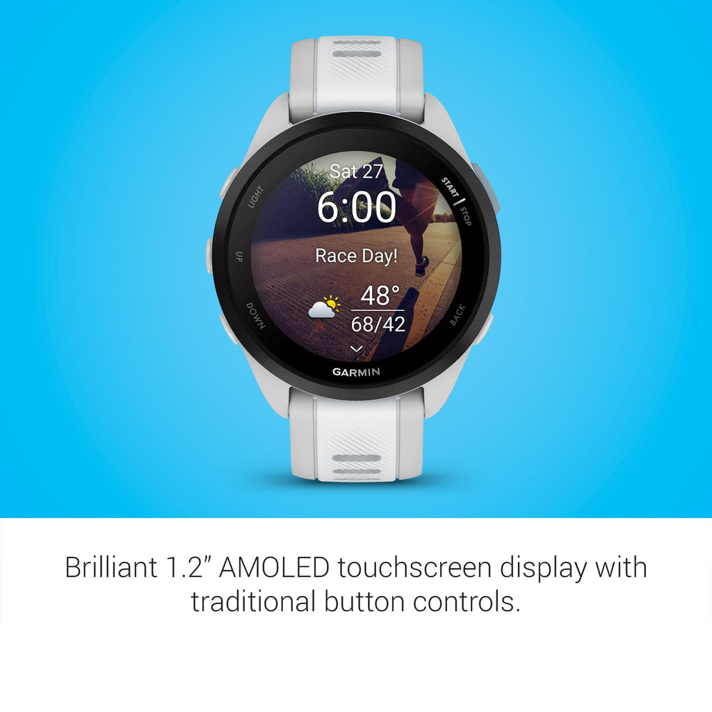 Garmin Forerunner® 165, Running Smartwatch, 43mm, Black