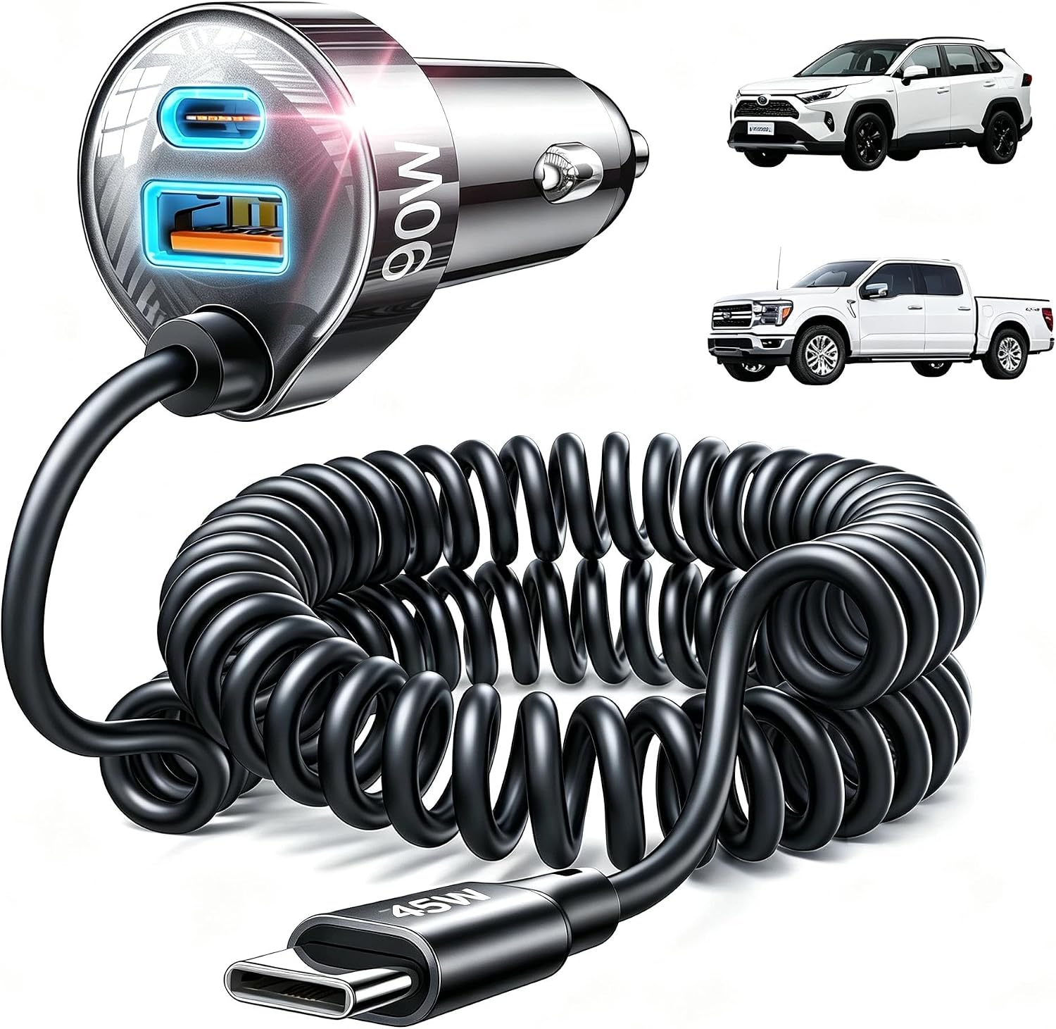 LISEN 90W USB C Car Charger for iPhone 17/16/15 Series