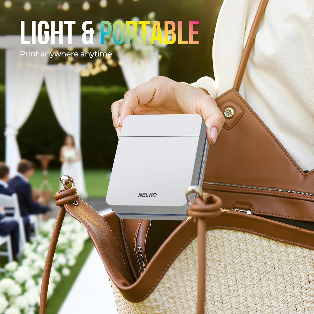 Nelko PP01 Photo Printer, 2x3 Portable Photo Printer, Mini Printer, Beige
