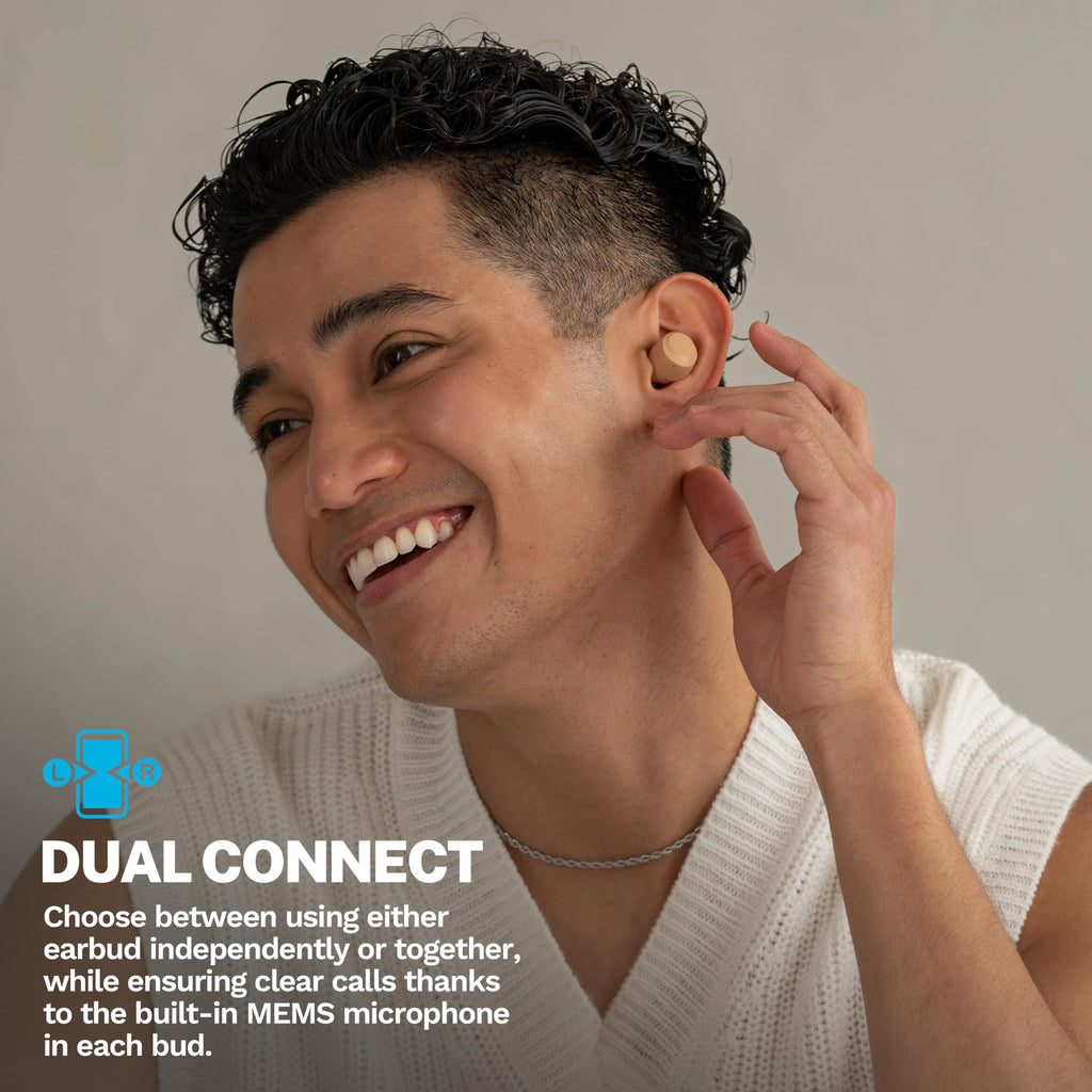 JLab Go Air Pop+ True Wireless Earbuds, in Ear Headphones, Bluetooth Earphones, 35H Playtime Ear Buds, Bluetooth Earbuds with Microphone, USB-C Charging Case, Dual Connect, EQ3 Sound, Black