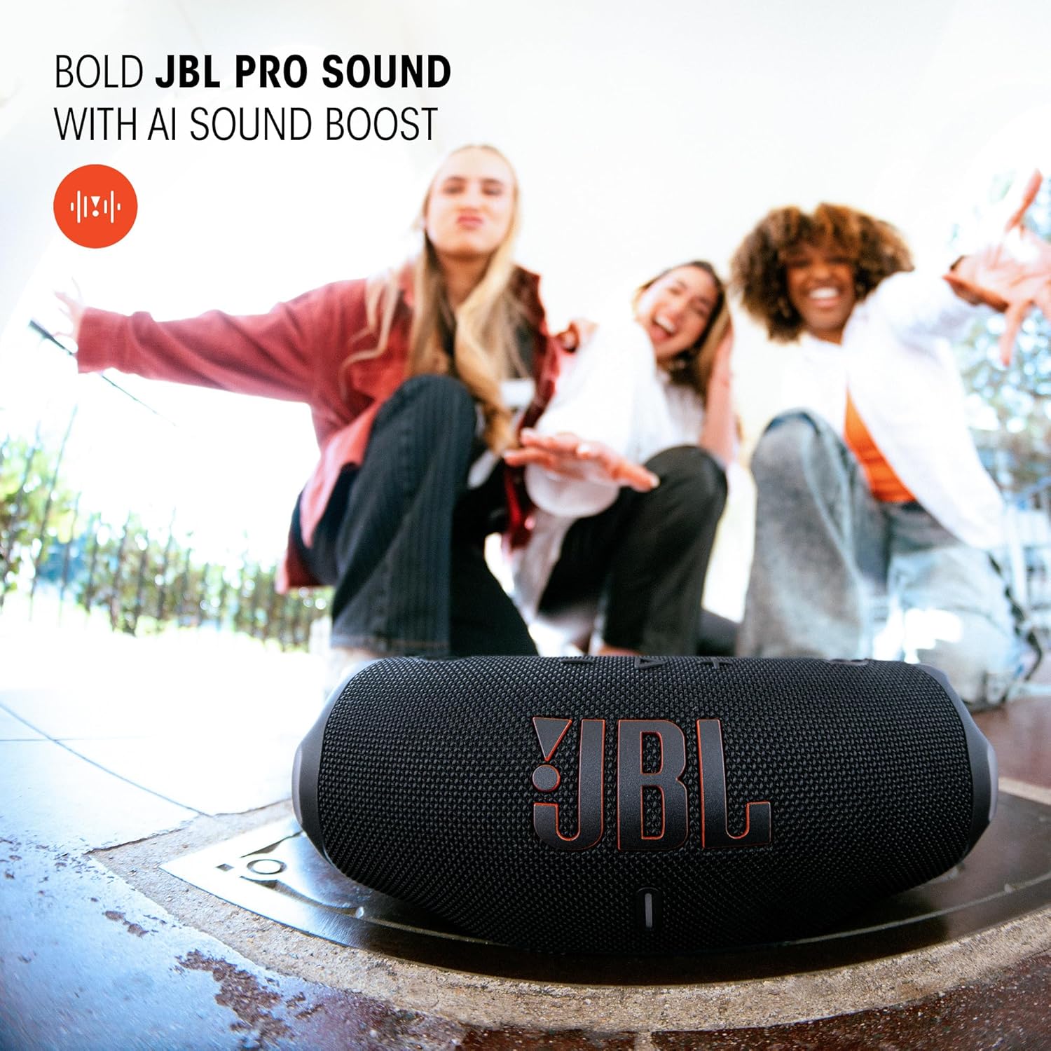 JBL Charge 6 Portable Bluetooth Speaker, Waterproof, Drop-Proof - Blue