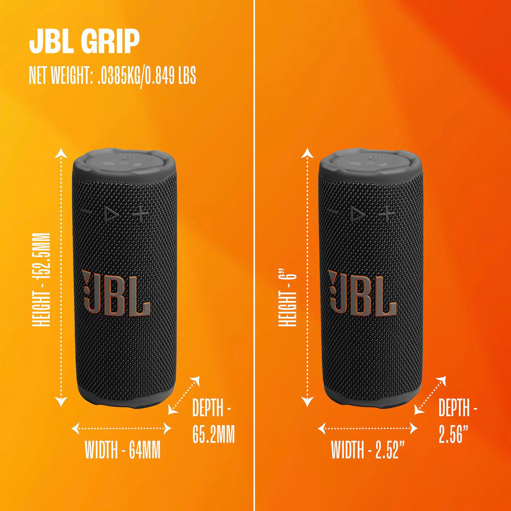 JBL Grip Portable Bluetooth Speaker, Waterproof, Ambient Light - Pink
