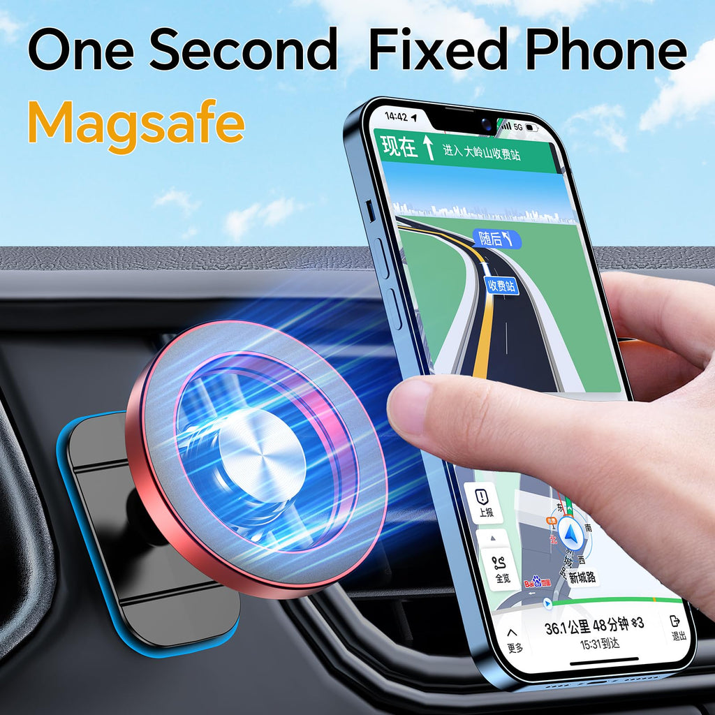 Kaistyle for Magsafe Car Mount【Strong Magnets】Magnetic Phone Holder for Car Phone Holder Mount Dash Mounted Holders Phone Holders for Your Car Accessories for Women Men for iPhone 17 Pro Max 16 15 14