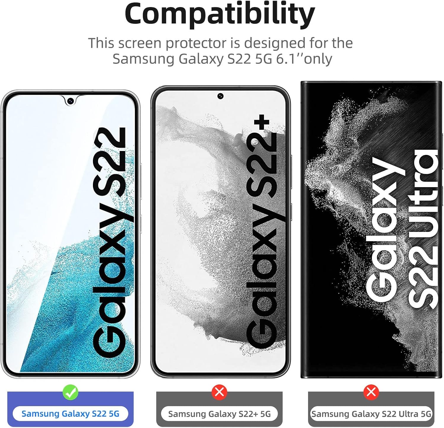 NEW'C for Samsung Galaxy S24 5G Screen Protector Tempered Glass HD Clear