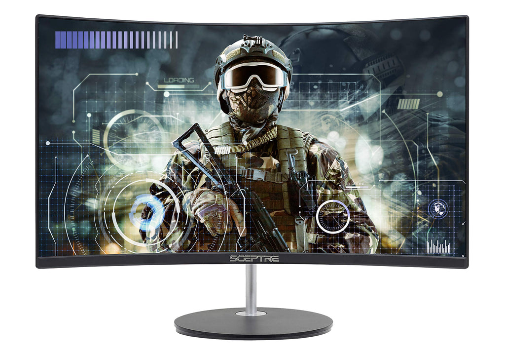 New! Sceptre Curved 24-inch Gaming Monitor 1ms 100Hz 1500R DisplayPort HDMI X2 Eye Care 100% sRGB Build-in Speakers, Machine Black 2026 (C248W-FW100T Series)