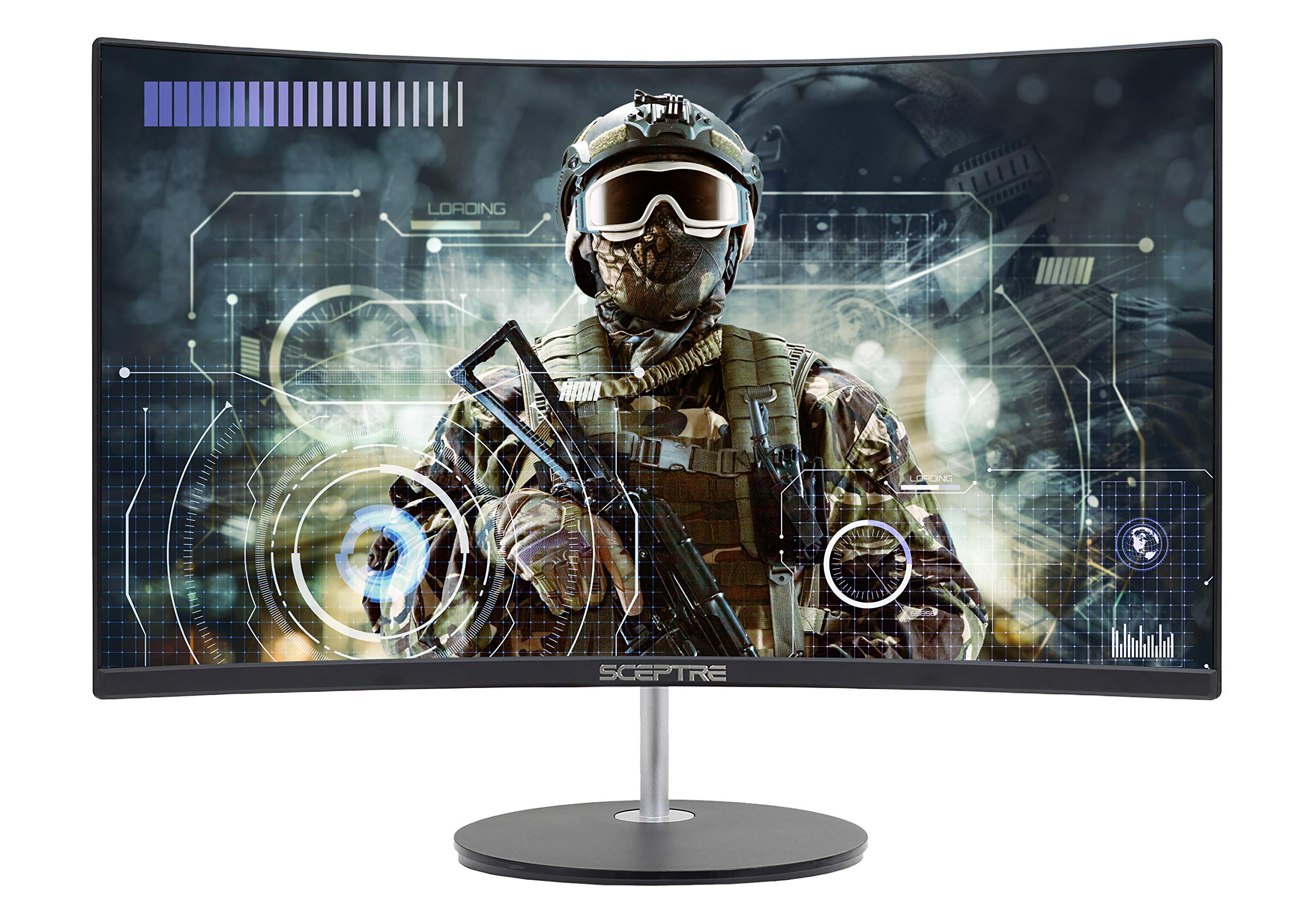 New! Sceptre Curved 24-inch Gaming Monitor 1ms 100Hz 1500R DisplayPort HDMI X2 Eye Care 100% sRGB Build-in Speakers, Machine Black 2026 (C248W-FW100T Series)