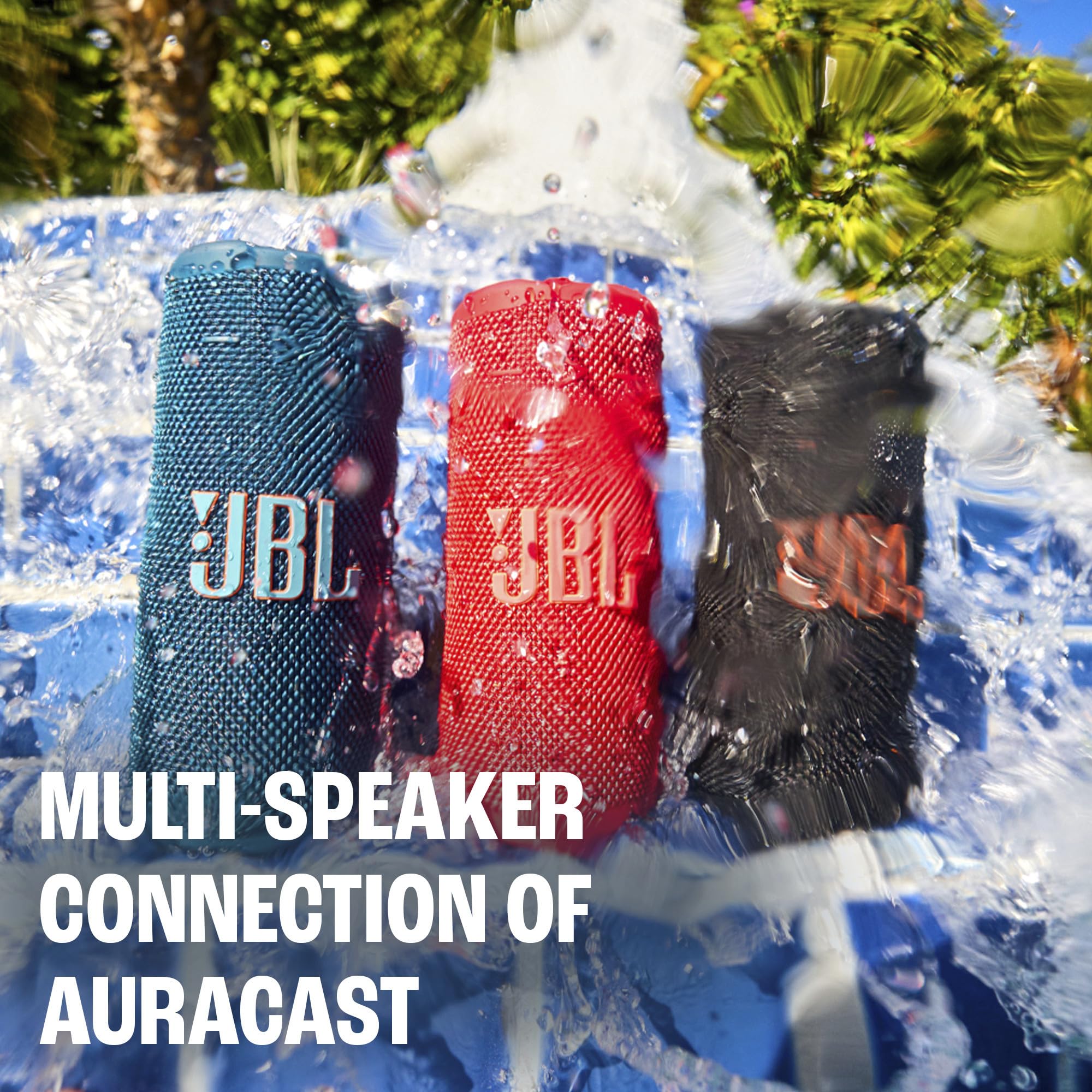 JBL Grip Portable Bluetooth Speaker, Waterproof, Ambient Light - Pink