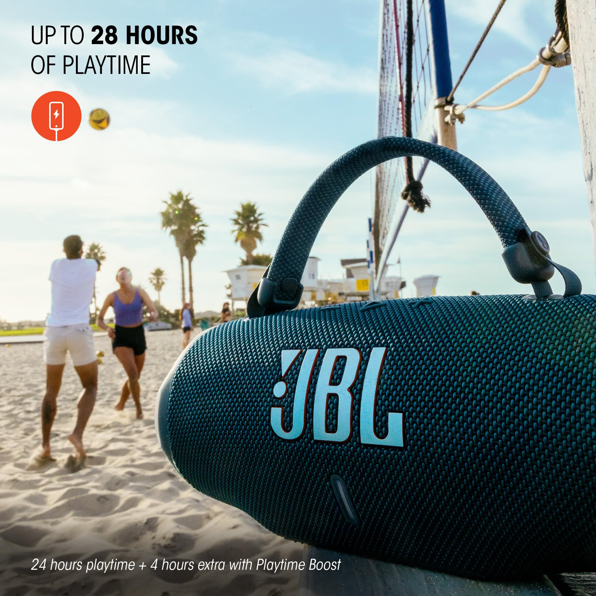 JBL Charge 6 Portable Bluetooth Speaker, Waterproof, Drop-Proof - Blue