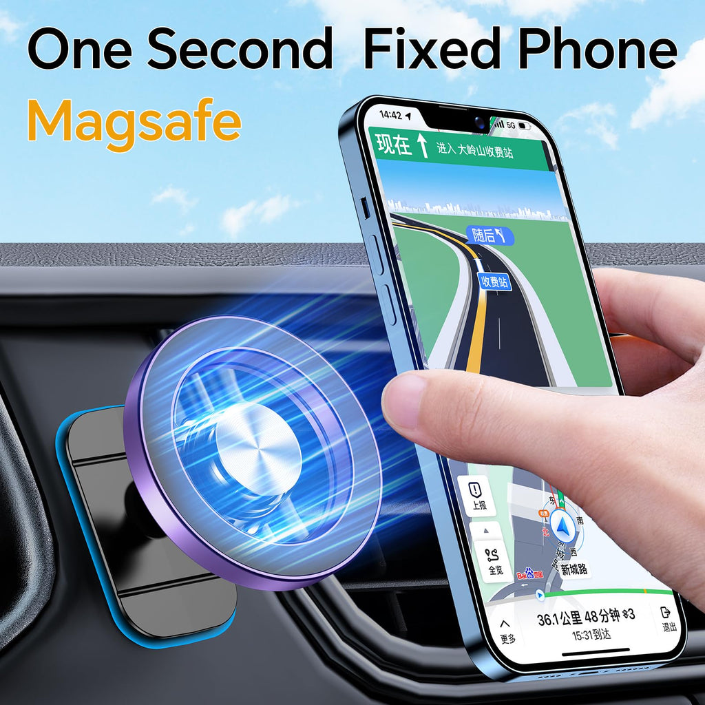 Kaistyle for Magsafe Car Mount【Strong Magnets】Magnetic Phone Holder for Car Phone Holder Mount Dash Mounted Holders Phone Holders for Your Car Accessories for Women Men for iPhone 17 Pro Max 16 15 14