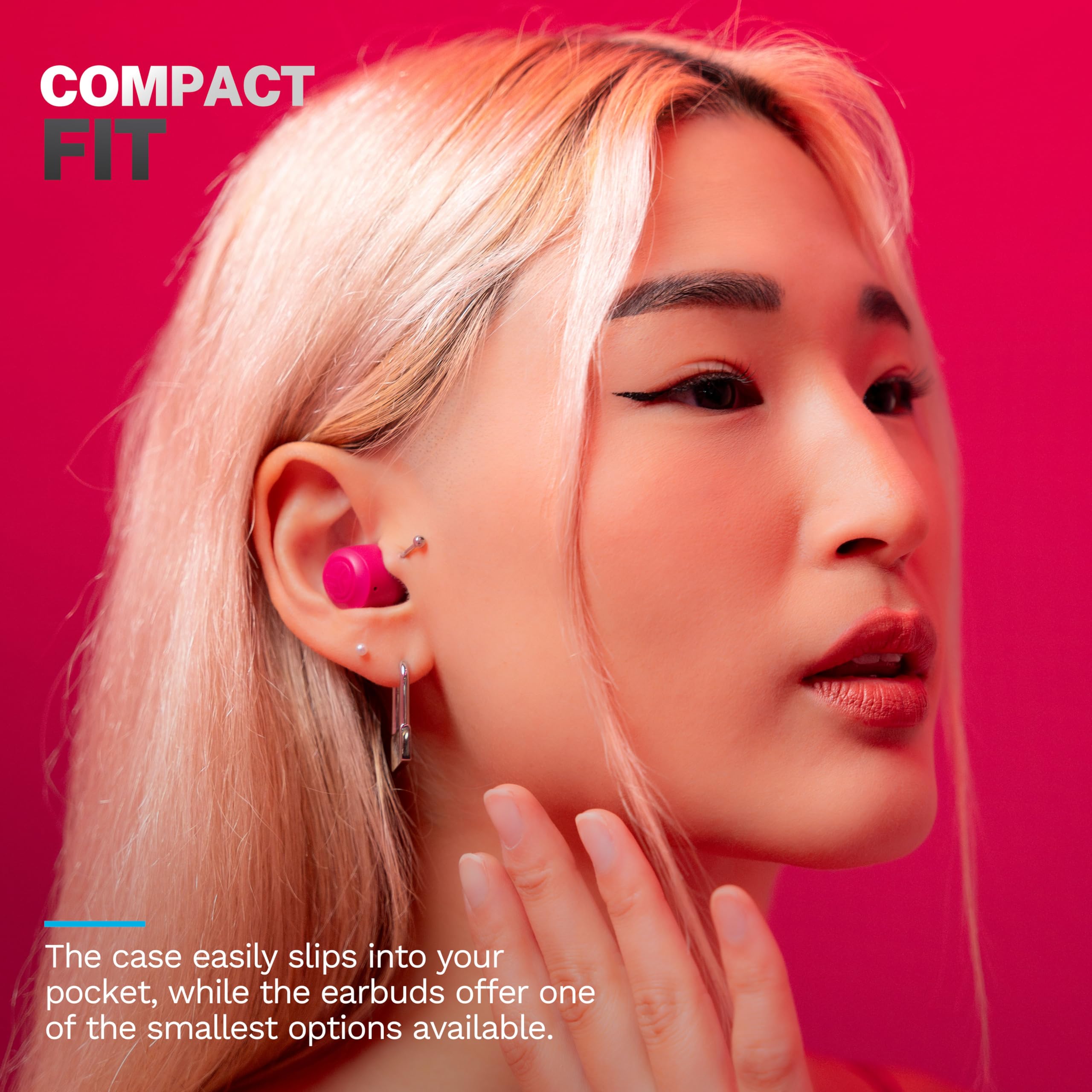 JLab Go Air Pop+ True Wireless Earbuds, in Ear Headphones, Bluetooth Earphones, 35H Playtime Ear Buds, Bluetooth Earbuds with Microphone, USB-C Charging Case, Dual Connect, EQ3 Sound, Black