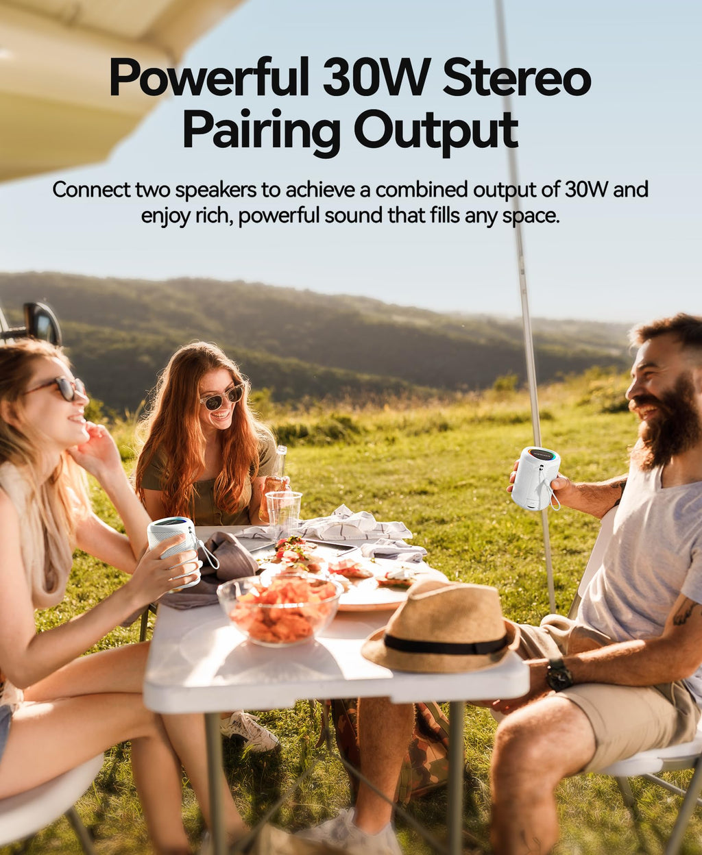 Portable Bluetooth Speaker Beach Essentials: IPX5 Waterproof for Outdoor