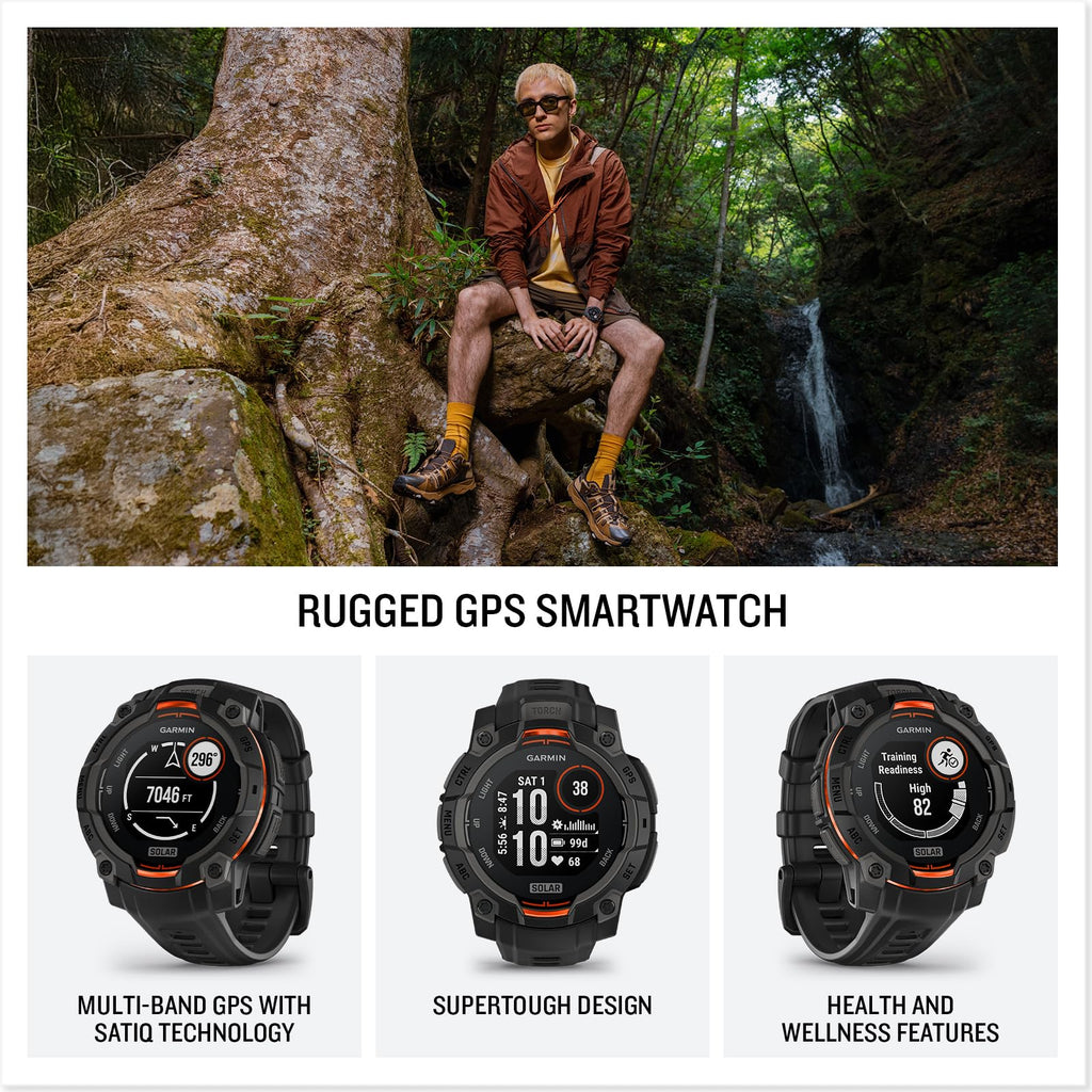 Garmin Instinct® 3 Tactical, Solar, 45mm, Black