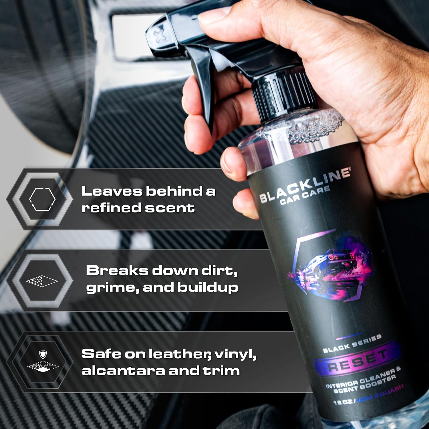 Blackline Reset Interior Car Cleaner & Deodorizer Spray - Wild Cherry