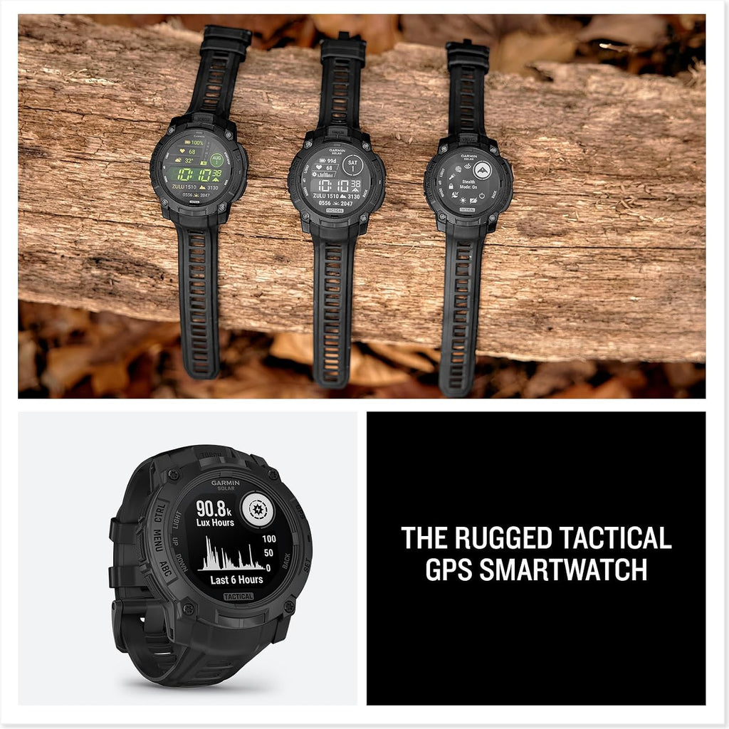 Garmin Instinct® 3 Tactical, Solar, 45mm, Black