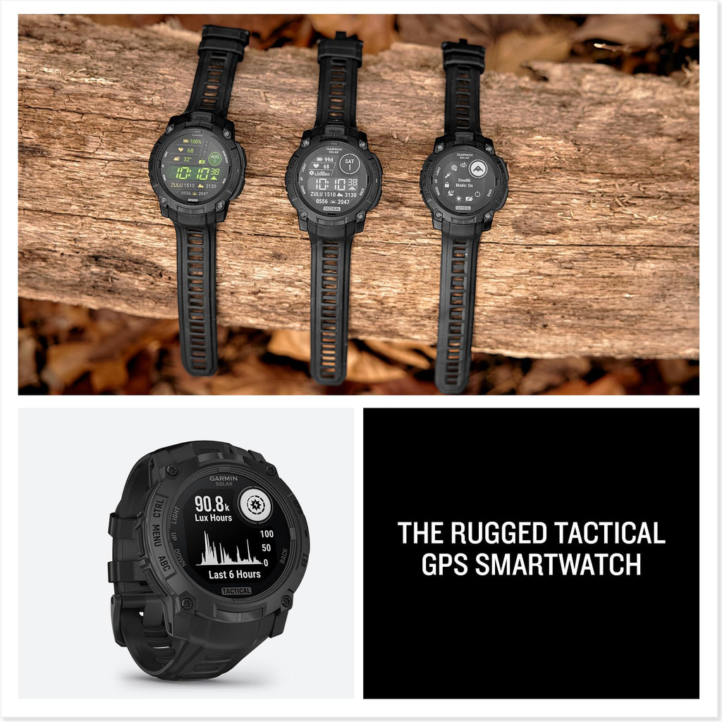 Garmin Instinct® 3 Tactical, Solar, 45mm, Black