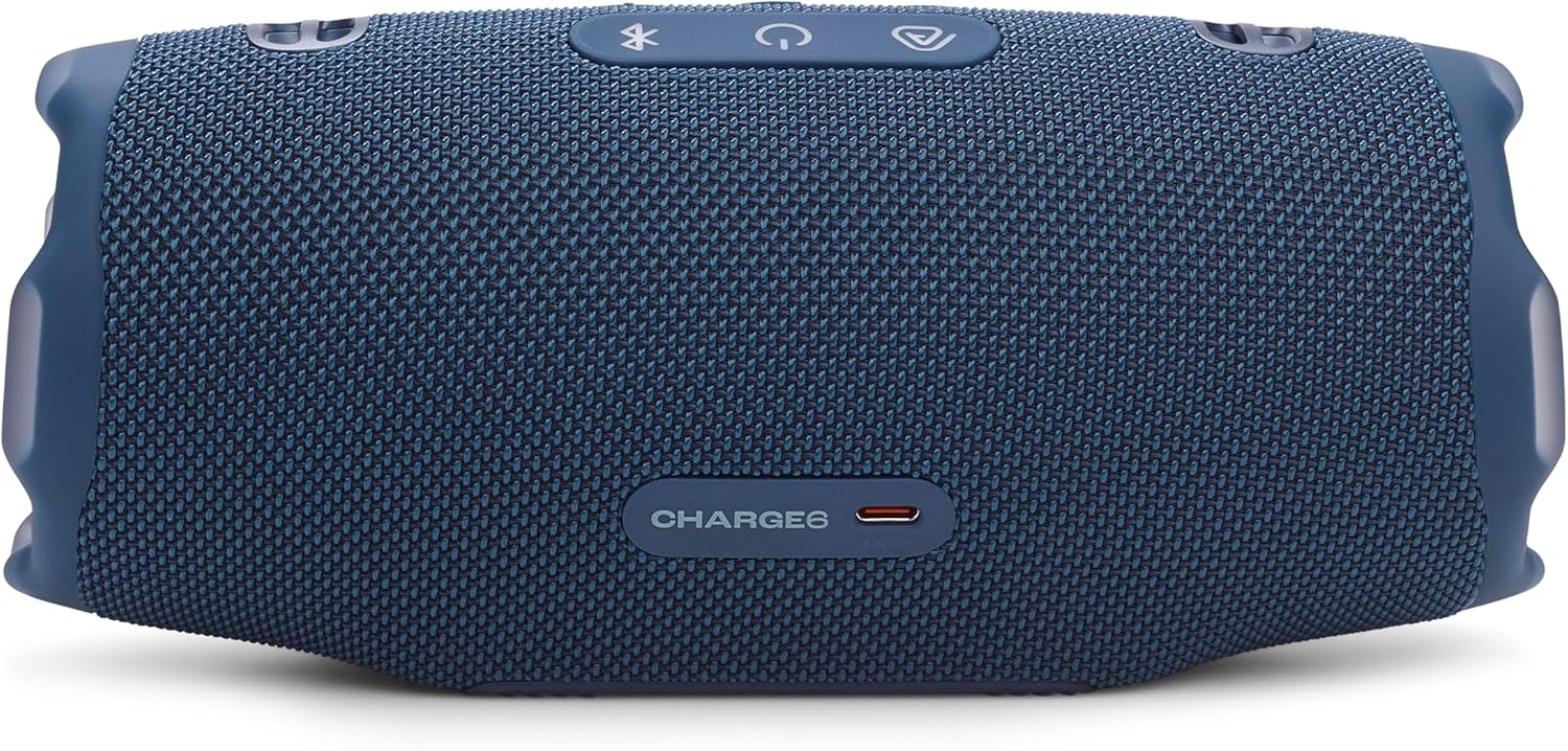 JBL Charge 6 Portable Bluetooth Speaker, Waterproof, Drop-Proof - Blue
