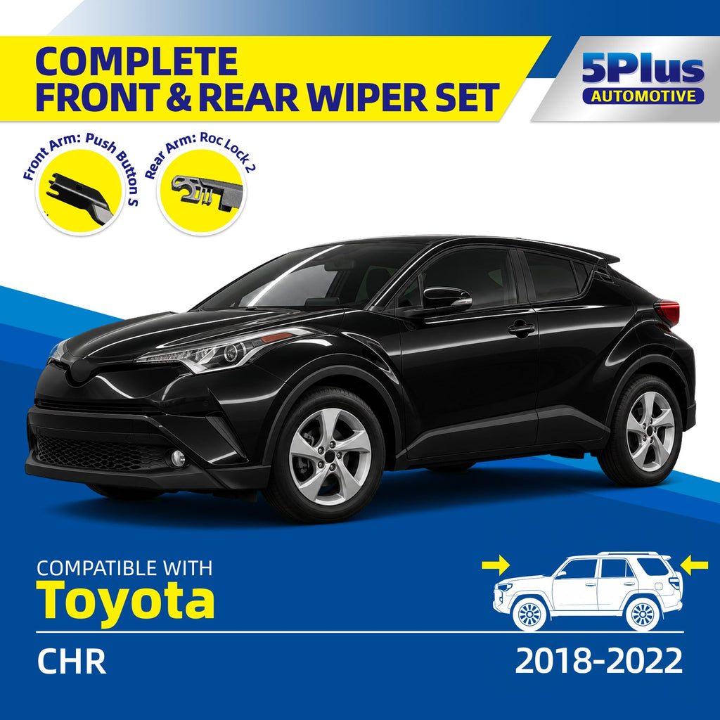 5 PLUS Custom-Fit Wipers fits Toyota Prius 2004-2009 Windshield Wipers