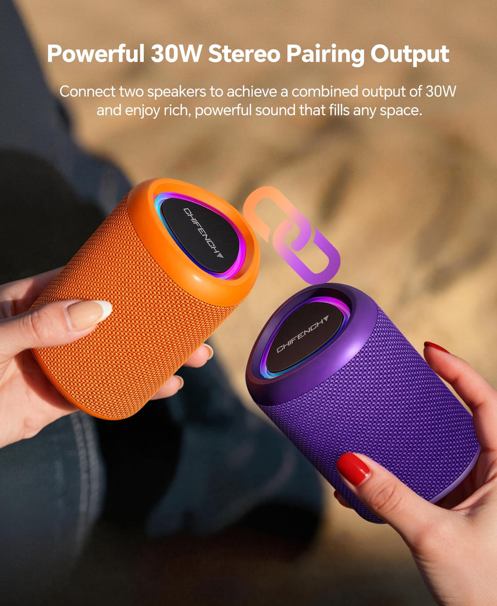 Portable Bluetooth Speaker Beach Essentials: IPX5 Waterproof for Outdoor