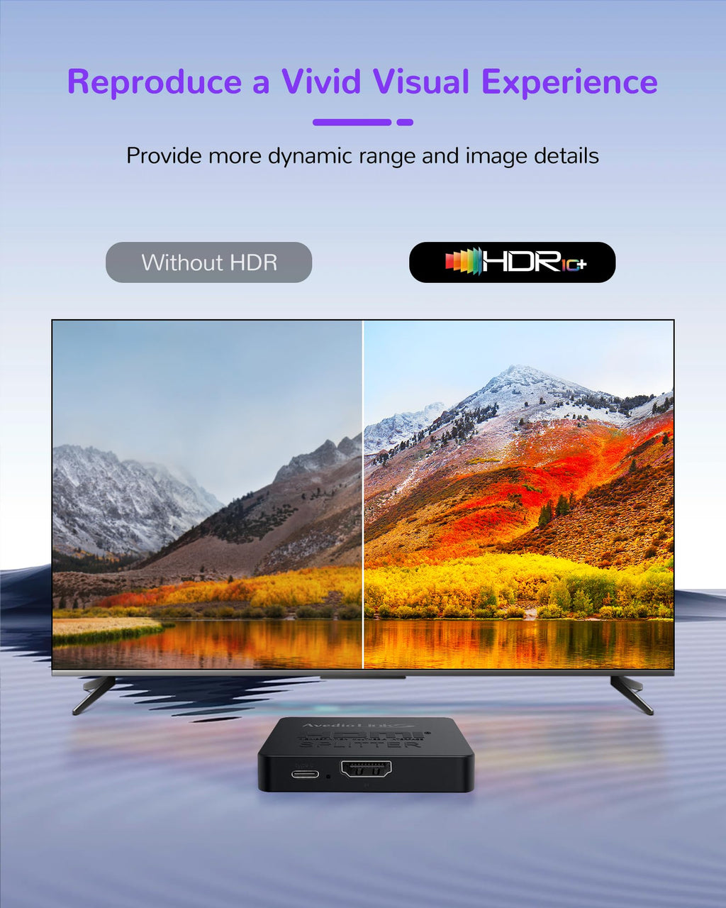 avedio links HDMI Splitter 1 in 2 Out [with 4 Ft Hdmi Cable], Mirror Only