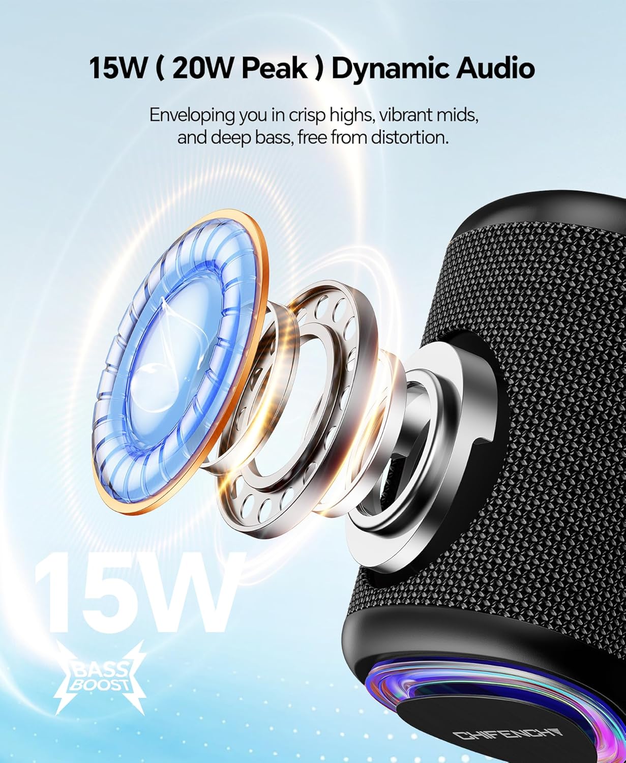 Portable Bluetooth Speaker Beach Essentials: IPX5 Waterproof for Outdoor