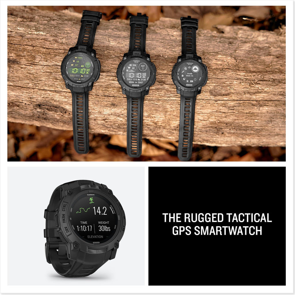 Garmin Instinct® 3 Tactical, Solar, 45mm, Black