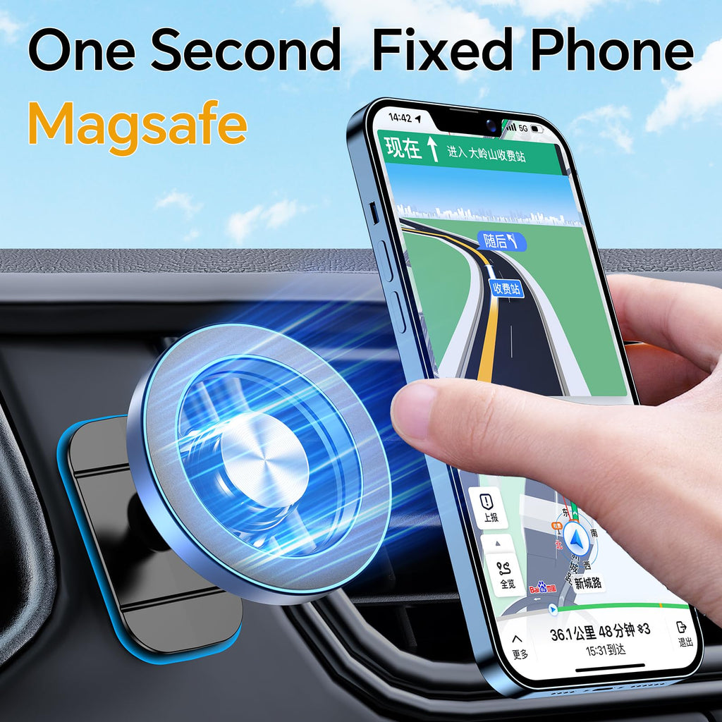 Kaistyle for Magsafe Car Mount【Strong Magnets】Magnetic Phone Holder for Car Phone Holder Mount Dash Mounted Holders Phone Holders for Your Car Accessories for Women Men for iPhone 17 Pro Max 16 15 14
