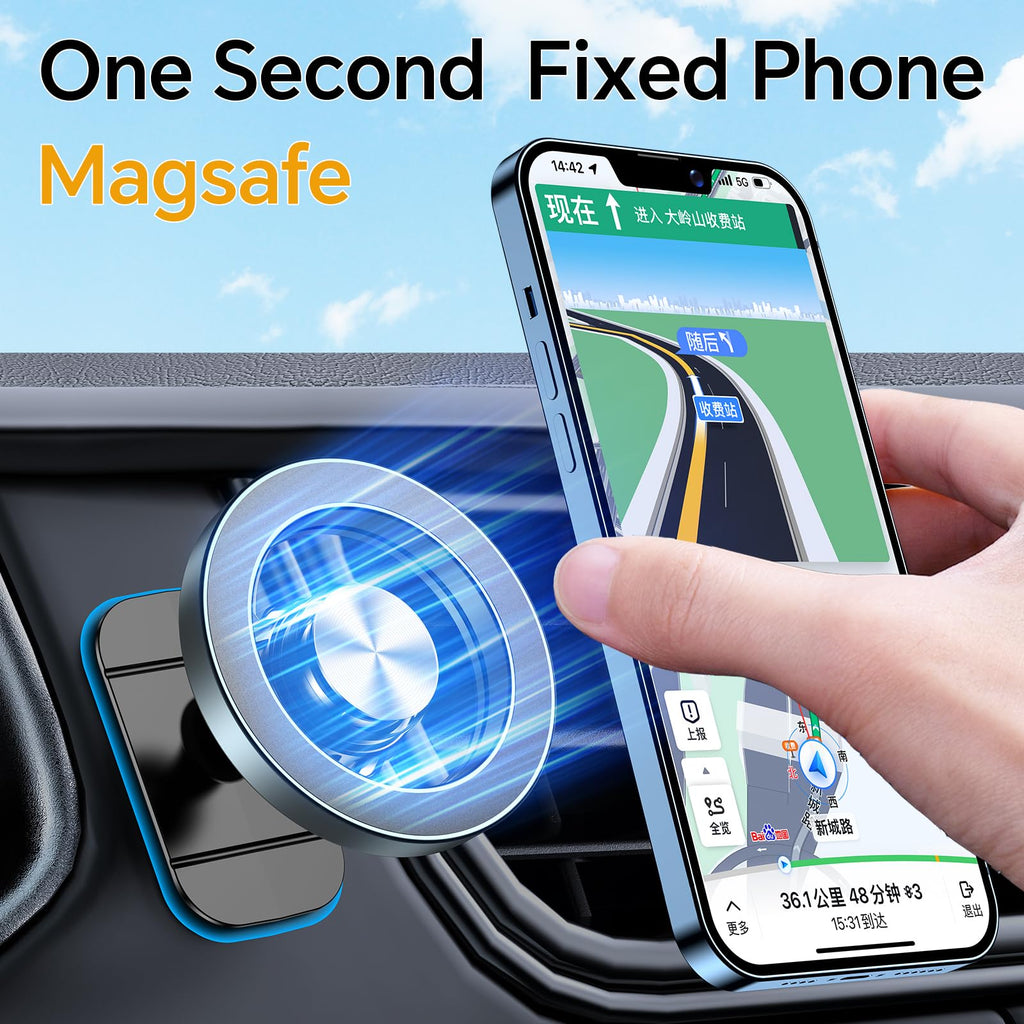 Kaistyle for Magsafe Car Mount【Strong Magnets】Magnetic Phone Holder for Car Phone Holder Mount Dash Mounted Holders Phone Holders for Your Car Accessories for Women Men for iPhone 17 Pro Max 16 15 14