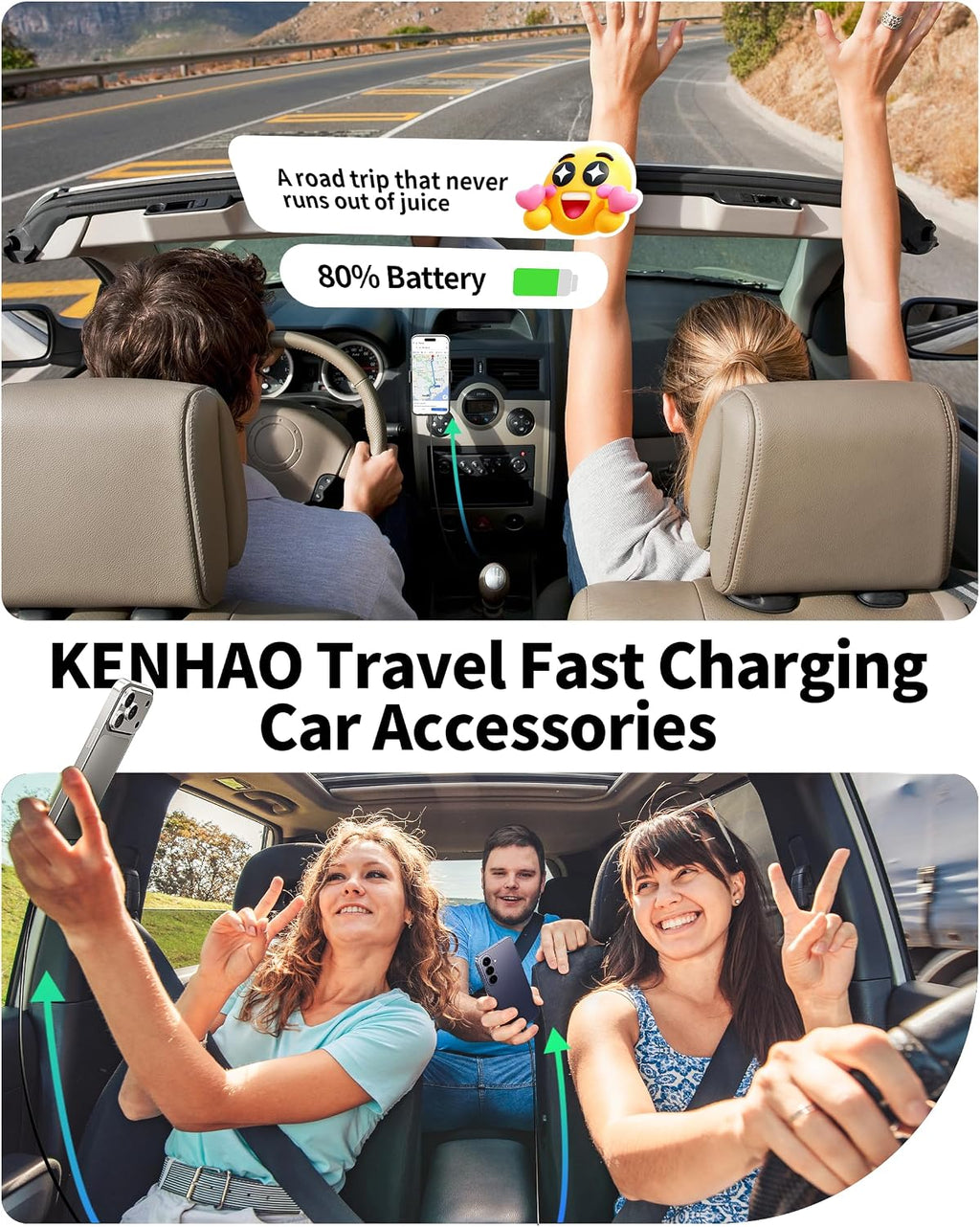 Car Charger USB C, 3 Port 67W Dual USB-C & USB-A Car Phone Charger Adapter