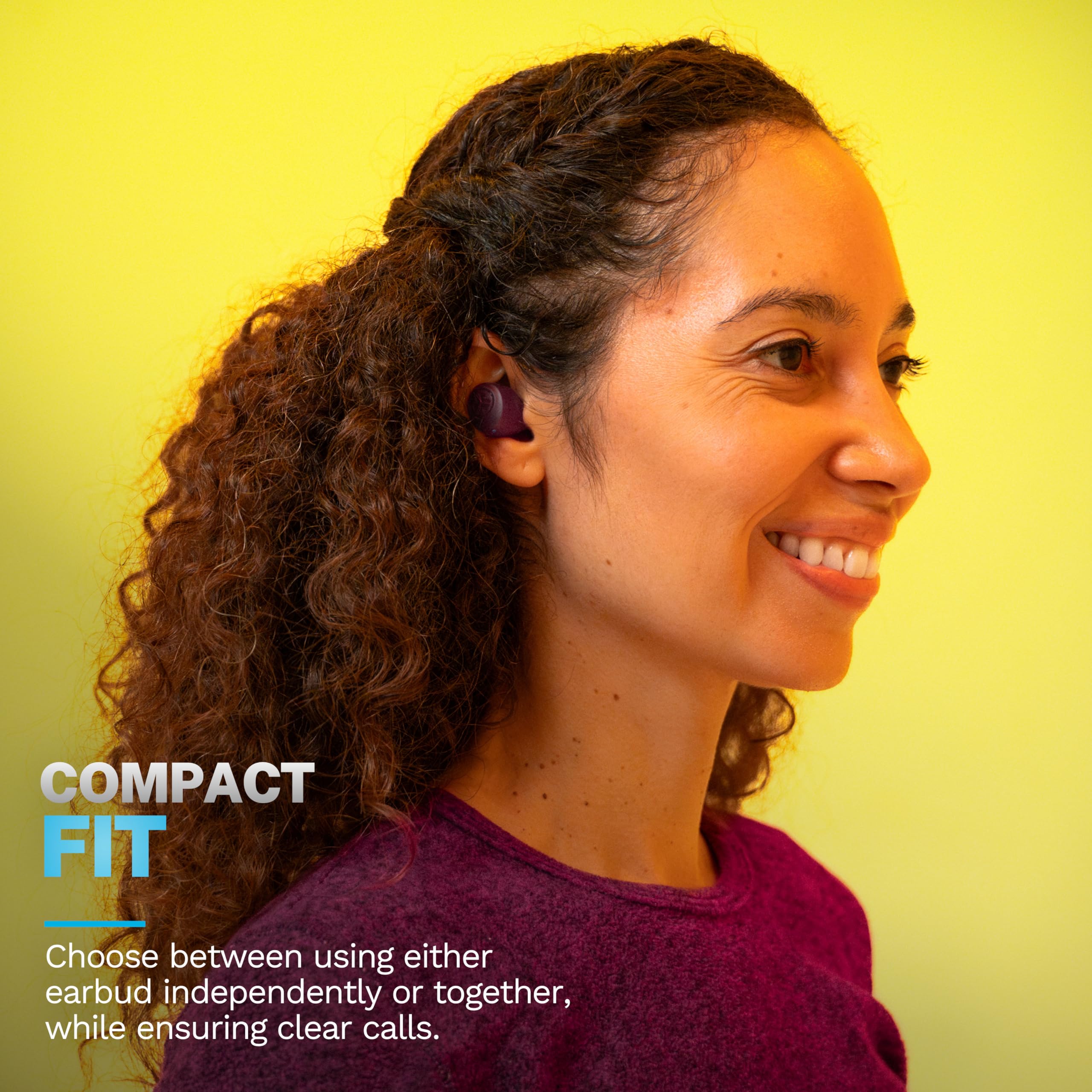 JLab Go Air Pop+ True Wireless Earbuds, in Ear Headphones, Bluetooth Earphones, 35H Playtime Ear Buds, Bluetooth Earbuds with Microphone, USB-C Charging Case, Dual Connect, EQ3 Sound, Black
