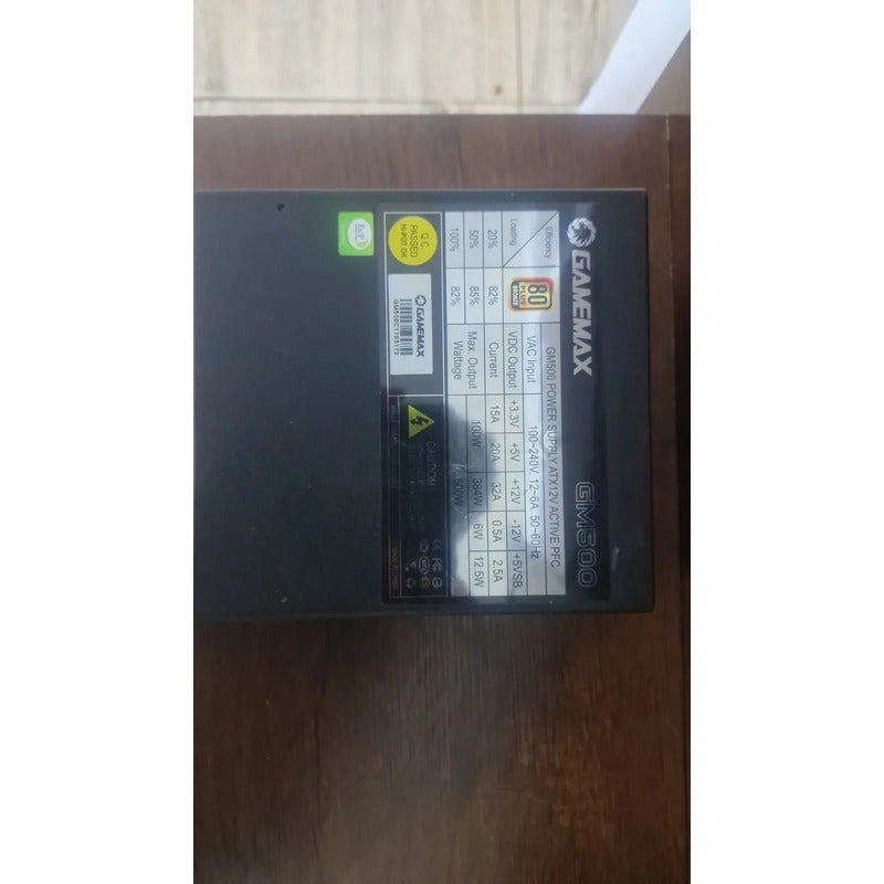 Fonte De Alimentação Para Pc Gamemax Gm-500 500w Preta Preto